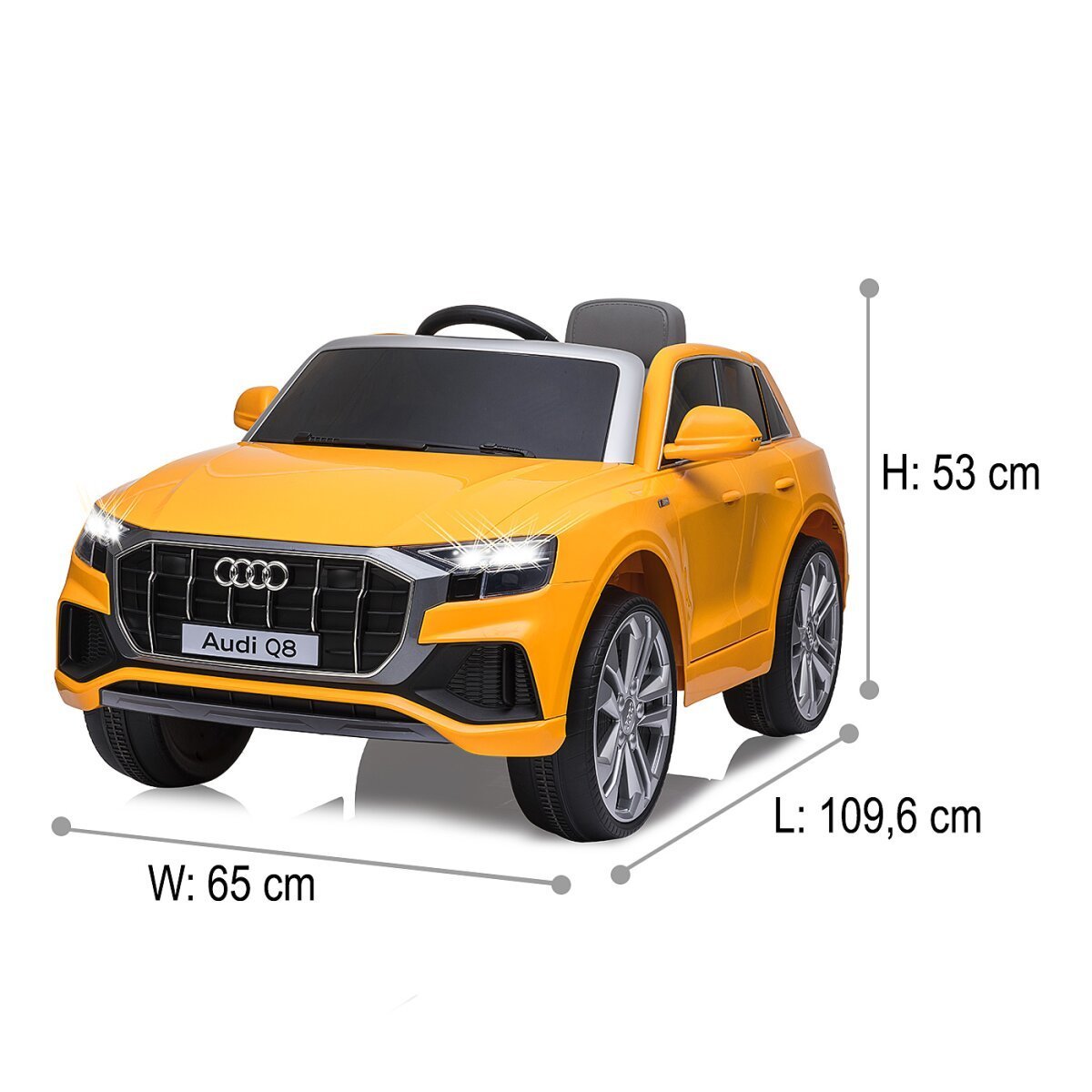 JAMARA Ride-on Audi Q8 gelb 12V ab 3 Jahren JAMARA Ride-on Audi Q8 gelb 12V ab 3 Jahren