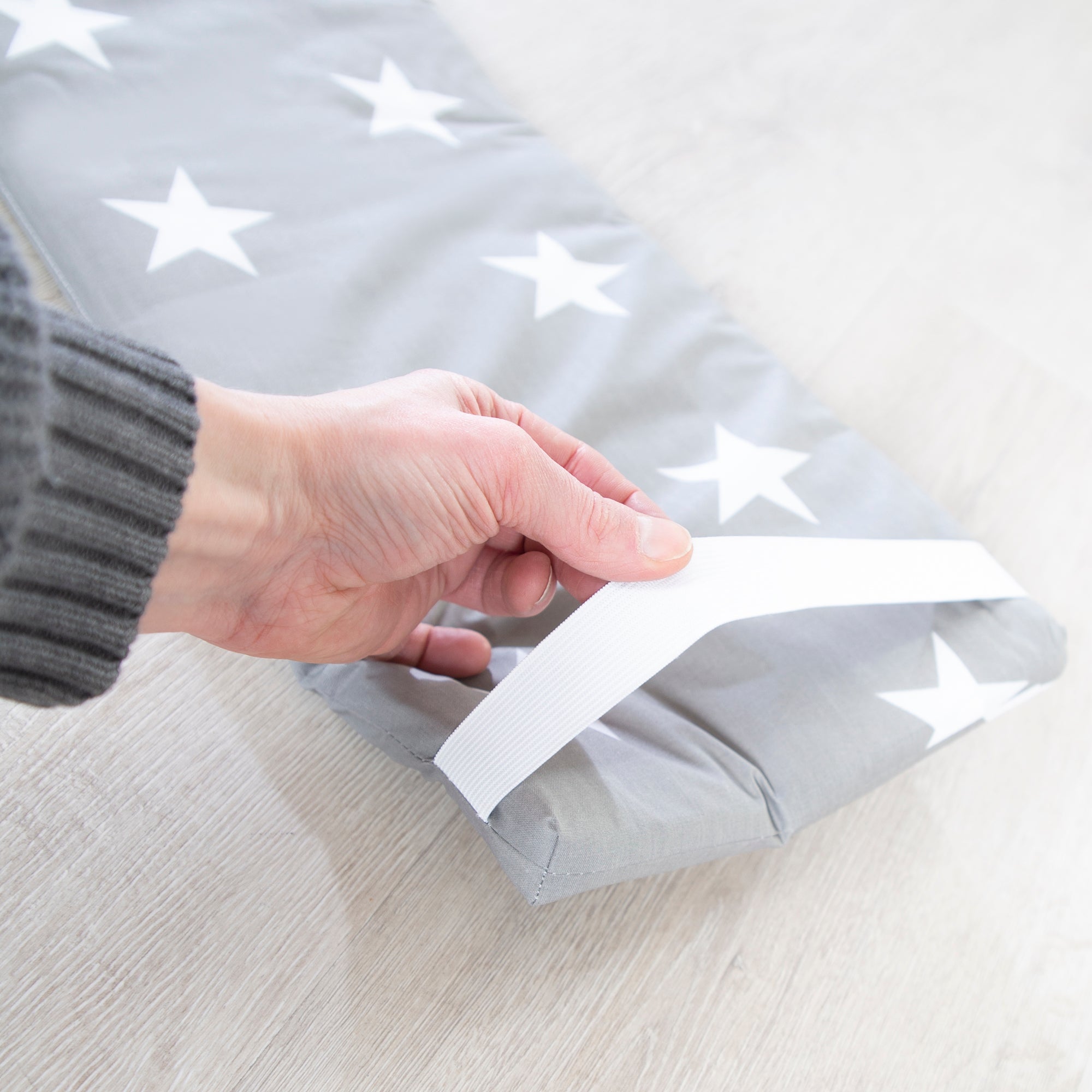 Roba 455901V190 Bankkissen 2er Set breit Little Stars grau – Outdoor - Produktbild 3