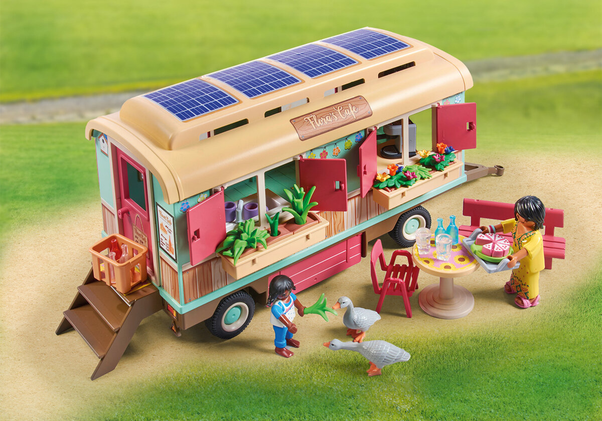 PLAYMOBIL 71441 Gemütliches Bauwagencafé Gras, Kind, Weiblich, Mädchen, Person