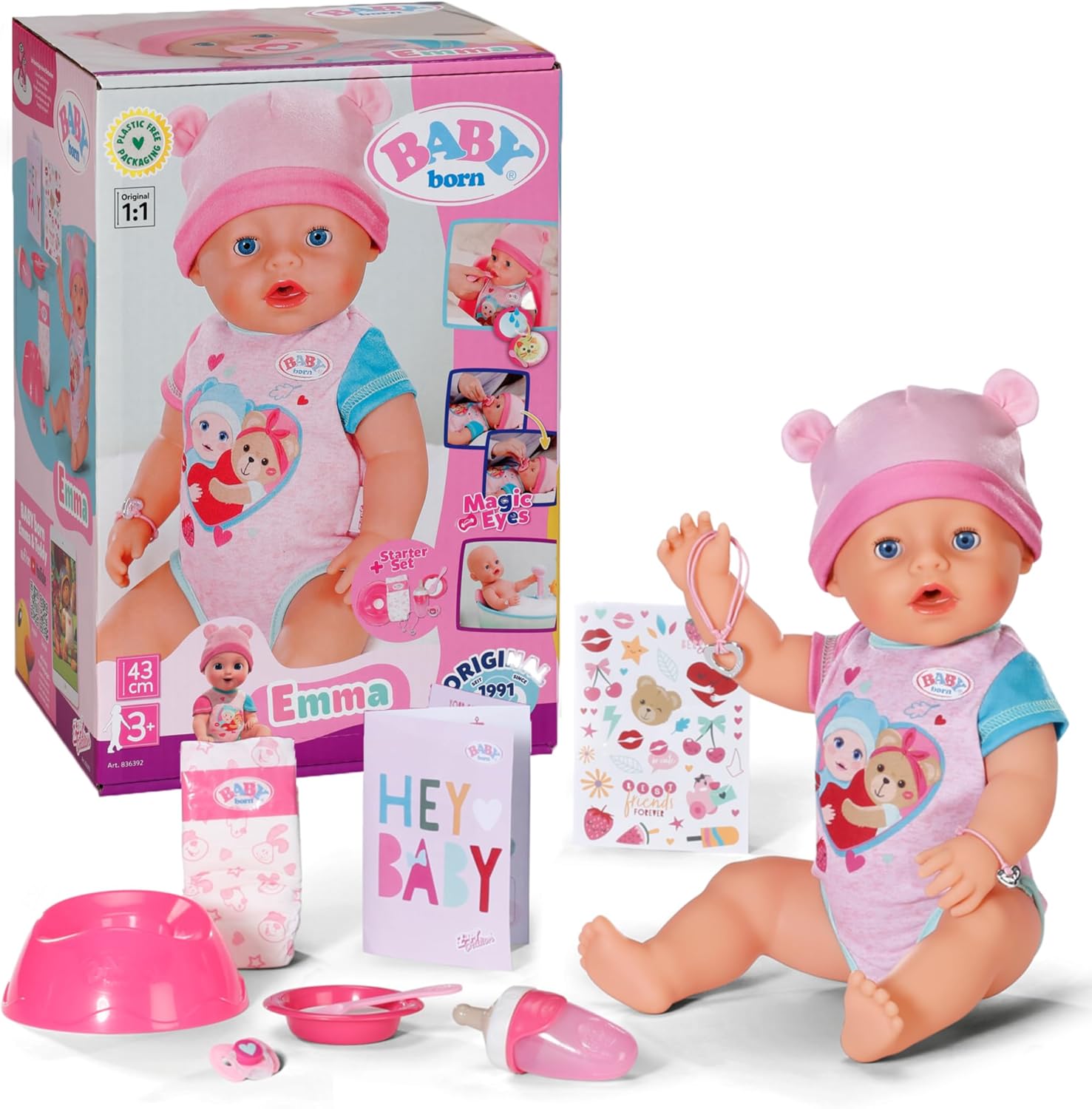 BABY born Emma DE BABY, born, Emma, DE, Puppe, Spielzeug, Baby, Person, Hut