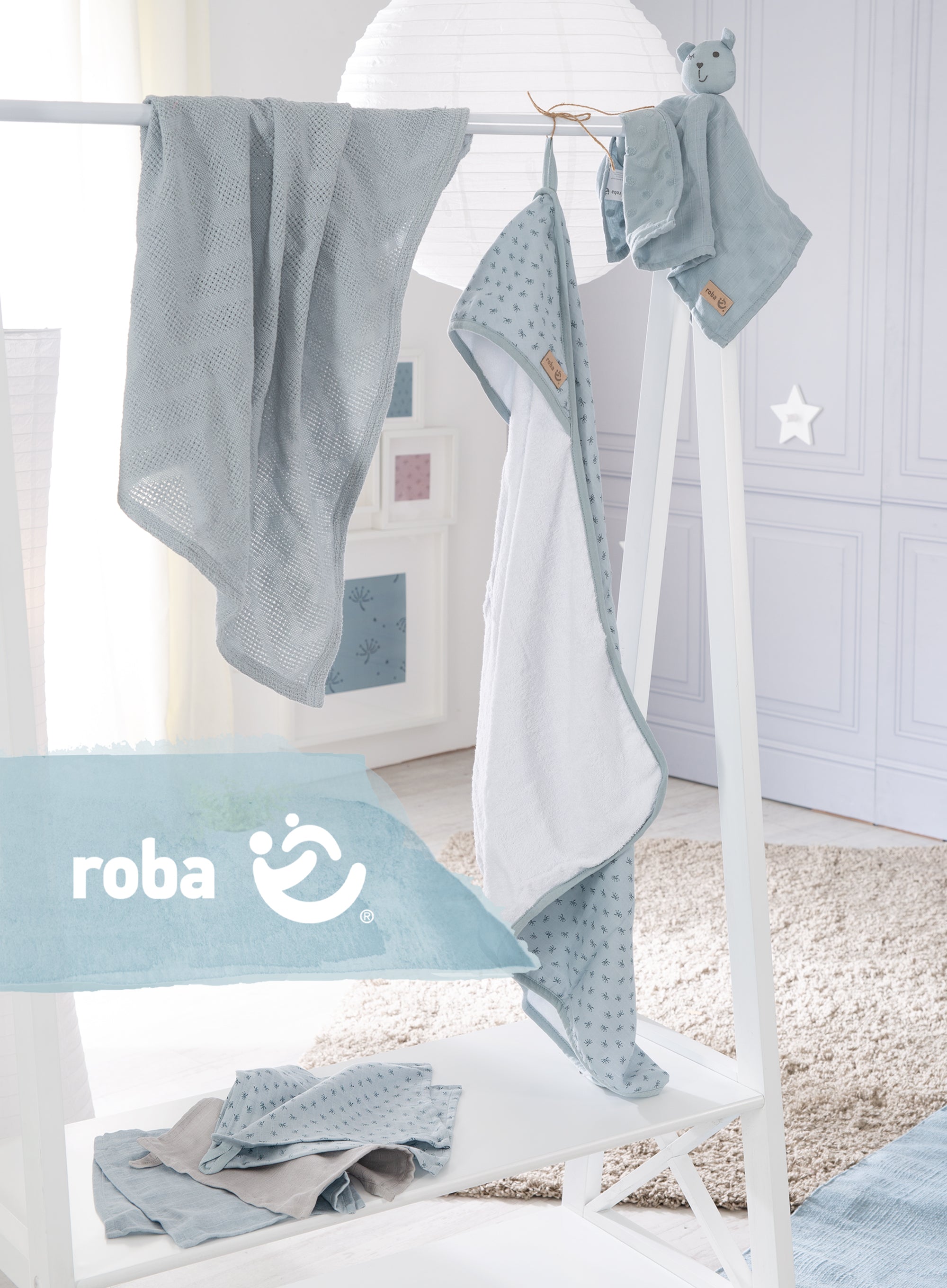 Roba 228S01T4 Geschenkset Babypflege türkis hell blau – Heim Textilien - Bild 2 Roba 228S01T4 Geschenkset Babypflege türkis hell blau – Heim Textilien - Produktbild 2