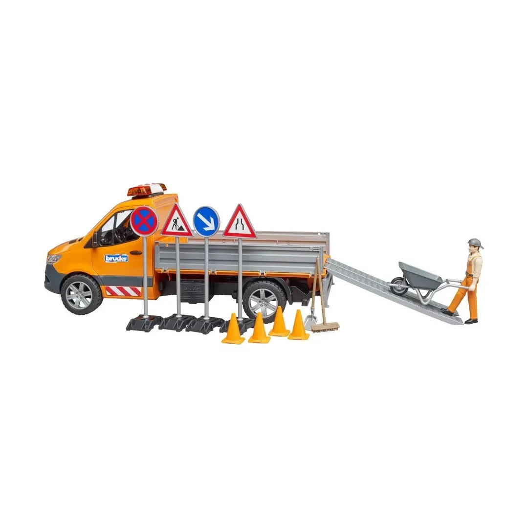 BRUDER 02677 - MB Sprinter Kommunal mit Light & Sound Modul, Fahrer und Zubehör BRUDER 02677 - MB Sprinter Kommunal mit Light & Sound Modul, Fahrer und Zubehör