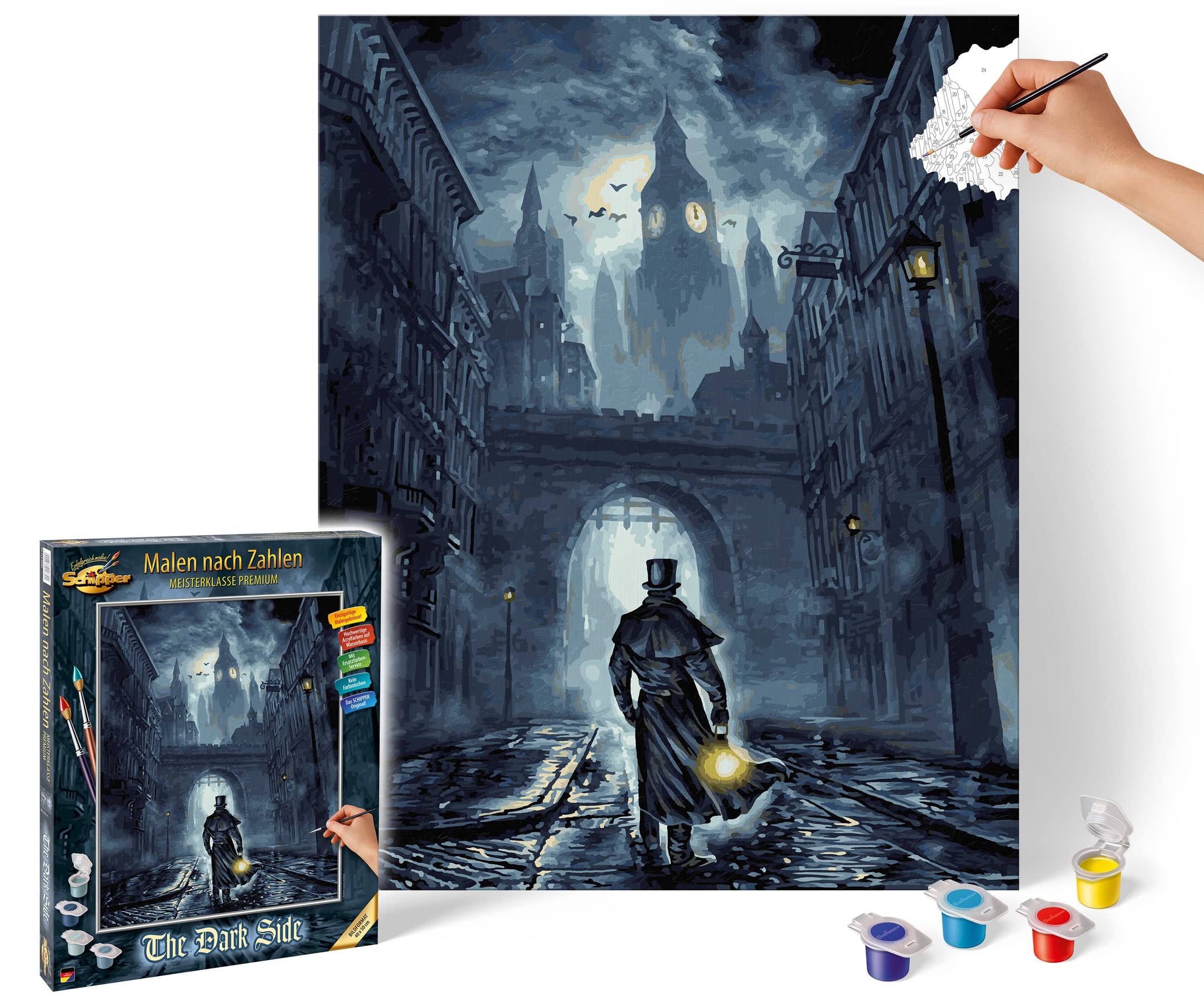 Schipper Mnz - The Dark Side - Ausdrucksstarkes Malset Mit Kontrastmotiv 609130889 Pinsel, Malerei, Erwachsener, Mann, Person