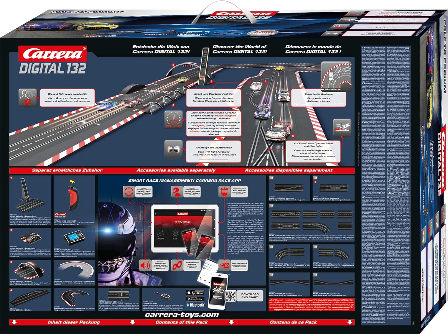 Carrera Digital 132 Pole to Podium - Rennbahn-Set mit Wireless-Reglern im Maßstab 1:32 20030038 Straße, Computerausrüstung, Auto, Fahrzeug
