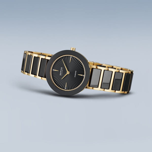 Bering 11429-732 Damenuhr, Edelstahl/Keramik, Schwarz