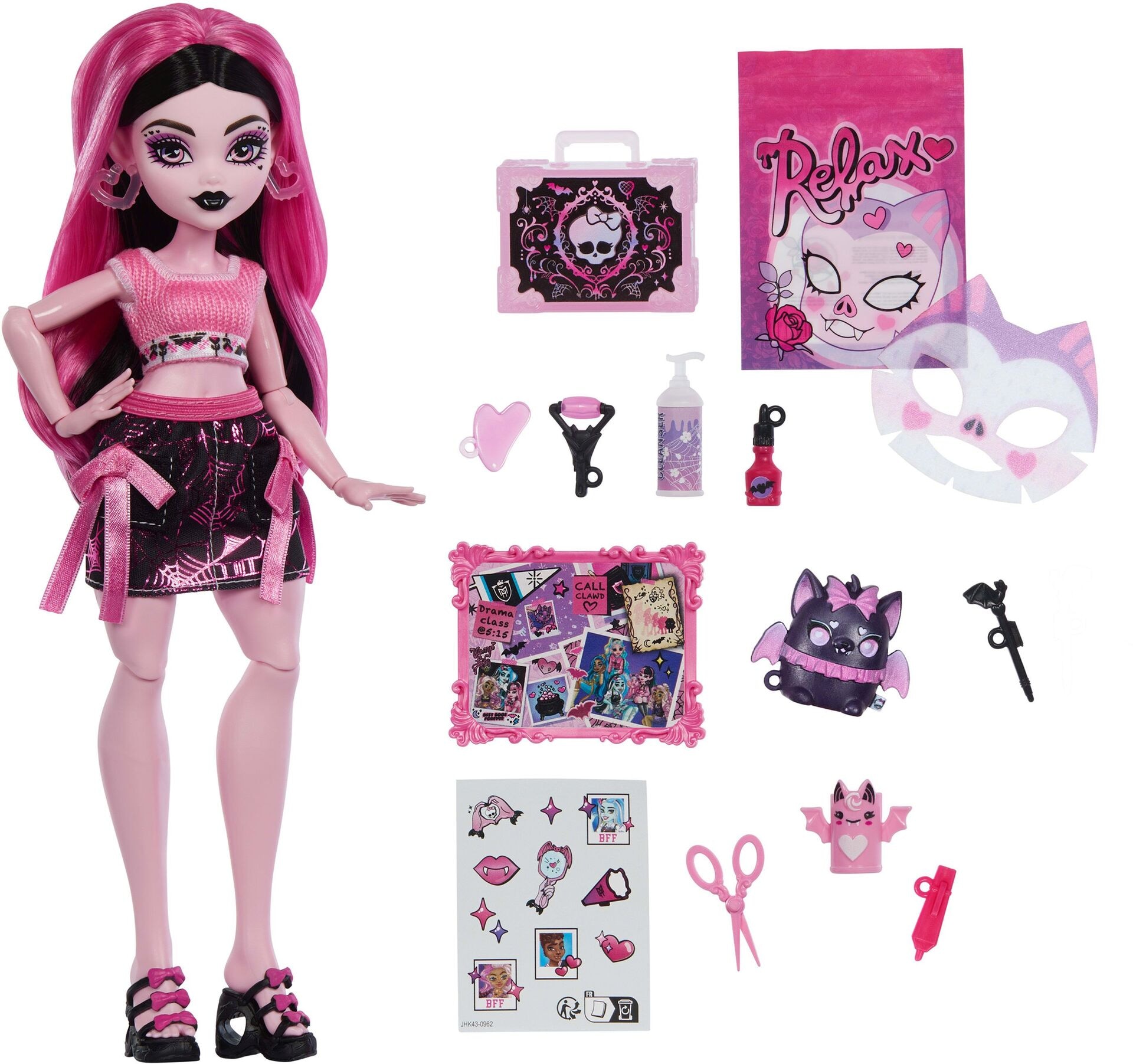 Monster High Self-Scare Secrets Draculaura - Mattel - MATTEL JHK43 Produktfoto - Mattel - Monster High Self-Scare Secrets Draculaura - Modell MATTEL JHK43