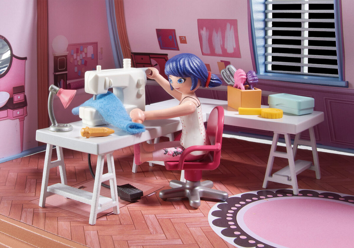PLAYMOBIL 71334 Miraculous: Marinettes Loft Stuhl, Dekoration für Zuhause, Kind, Mädchen, Person