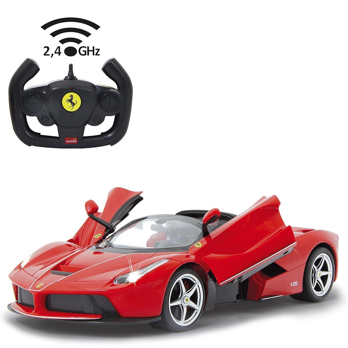 JAMARA Ferrari LaFerrari Aperta 1:14 rot 2,4GHz Tür manuell Driftfunktion ab 6 Jahren