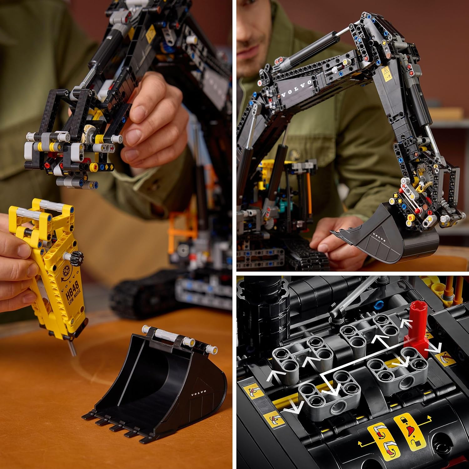 LEGO Technic 42175 Porsche 963 Langstrecken-Rennwagen in Rot, Weiß und Schwarz mit realistischen Details