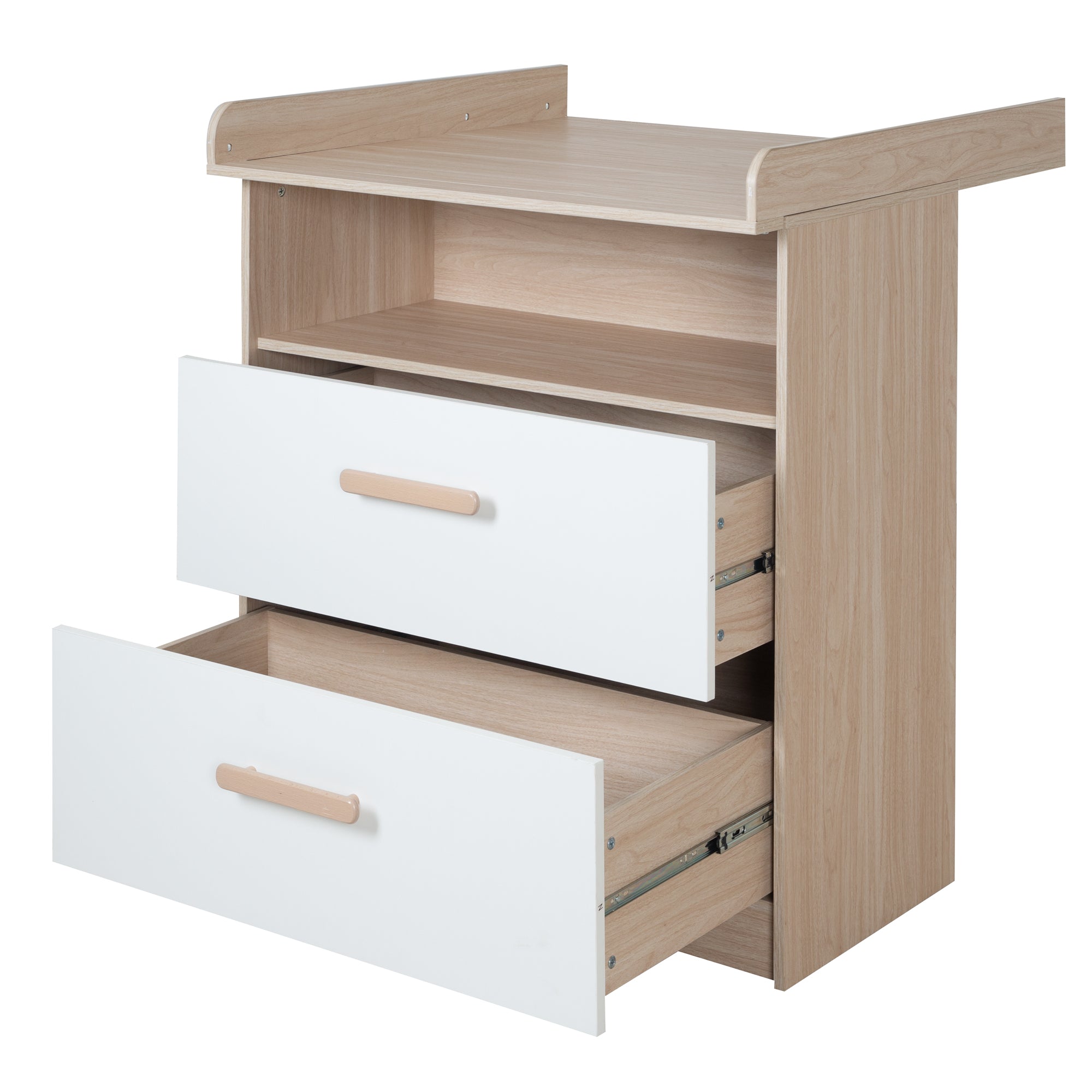 Roba 1711867 Wickelkommode Cabane Weiß und Natur – Wickelkommode schmal - Bild 4 Roba 1711867 Wickelkommode Cabane Weiß und Natur – Wickelkommode schmal - Produktbild 4