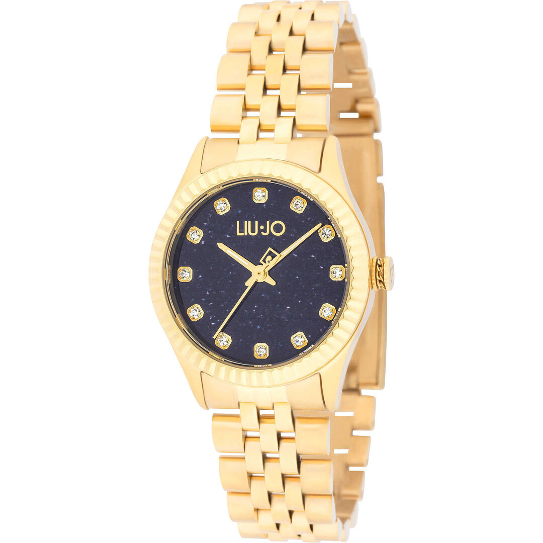 LIU JO Tiny Gold Onyx TLJ2316 LIU, JO, Tiny, Gold, Onyx, TLJ2316, Armbanduhr, Arm, Körperteil, Person