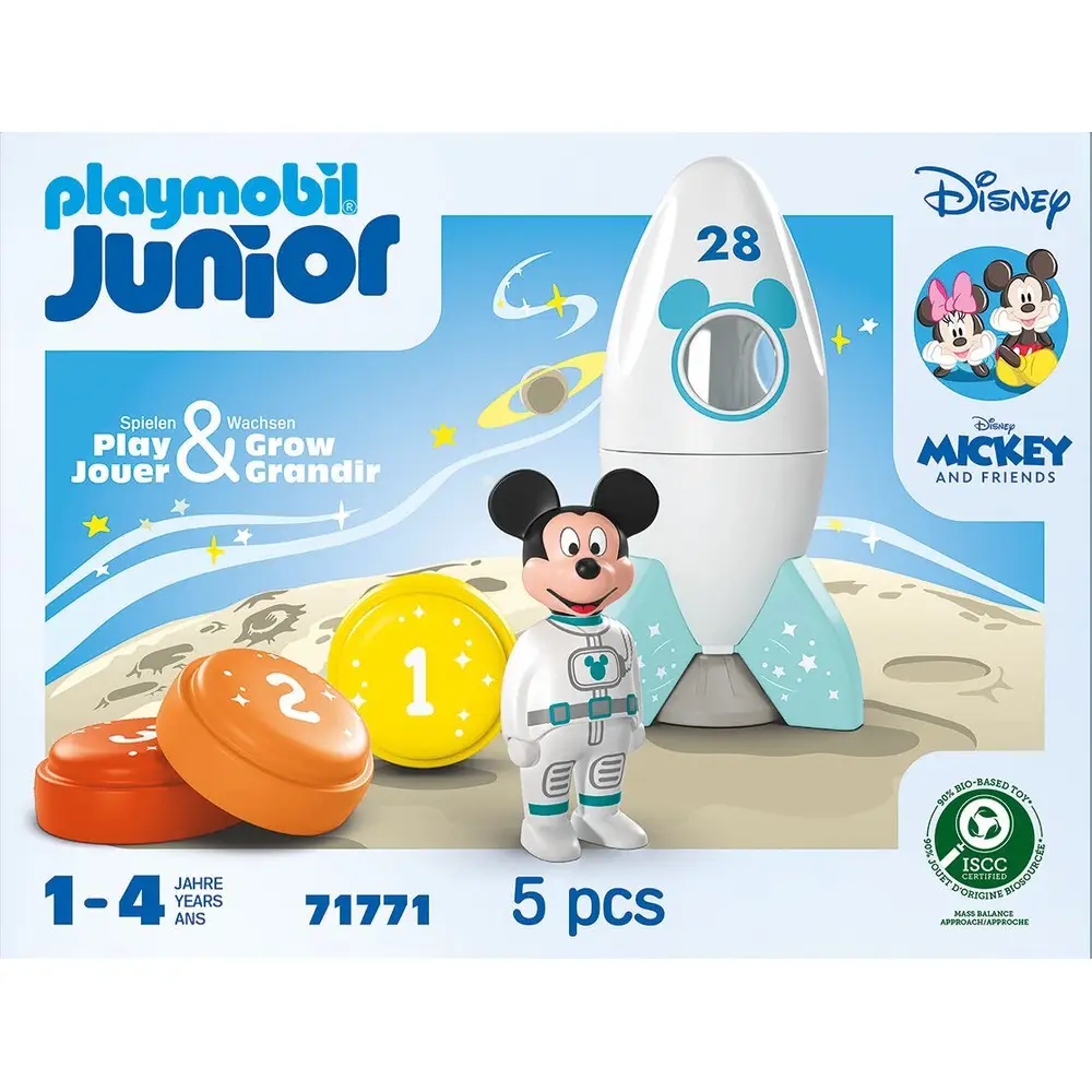 PLAYMOBIL 71771 JUNIOR & Disney: Micky Maus' Raketen- & Weltraum-Abenteuer