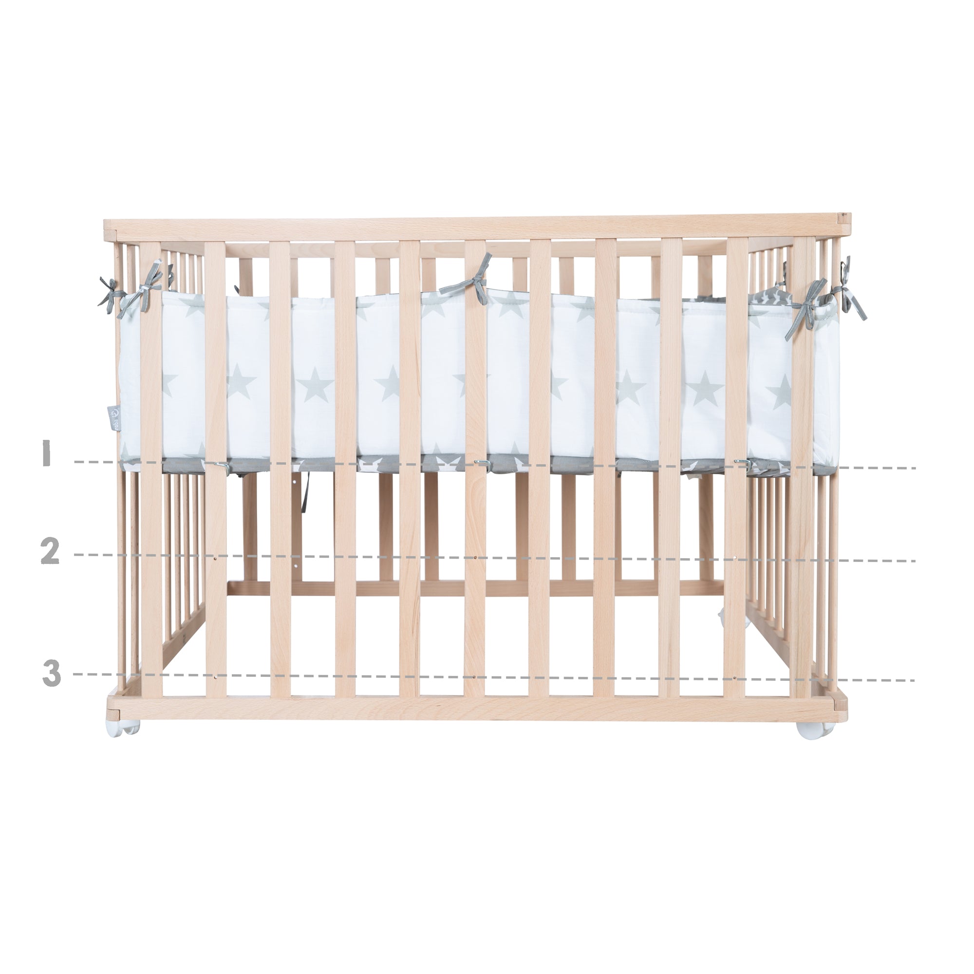 Roba 0246NAV190 Laufgitter 100x100 Little Stars Bio Buche natur - Produktbild 10