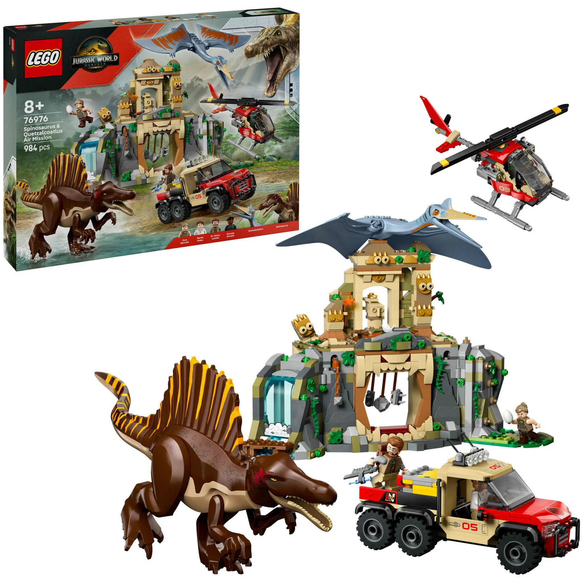 LEGO, Jurassic, World, Spinosaurier, Quetzalcoatlus:, Hubschrauber-Einsatz, 76976 LEGO Jurassic World Spinosaurier Quetzalcoatlus: Hubschrauber-Einsatz 76976