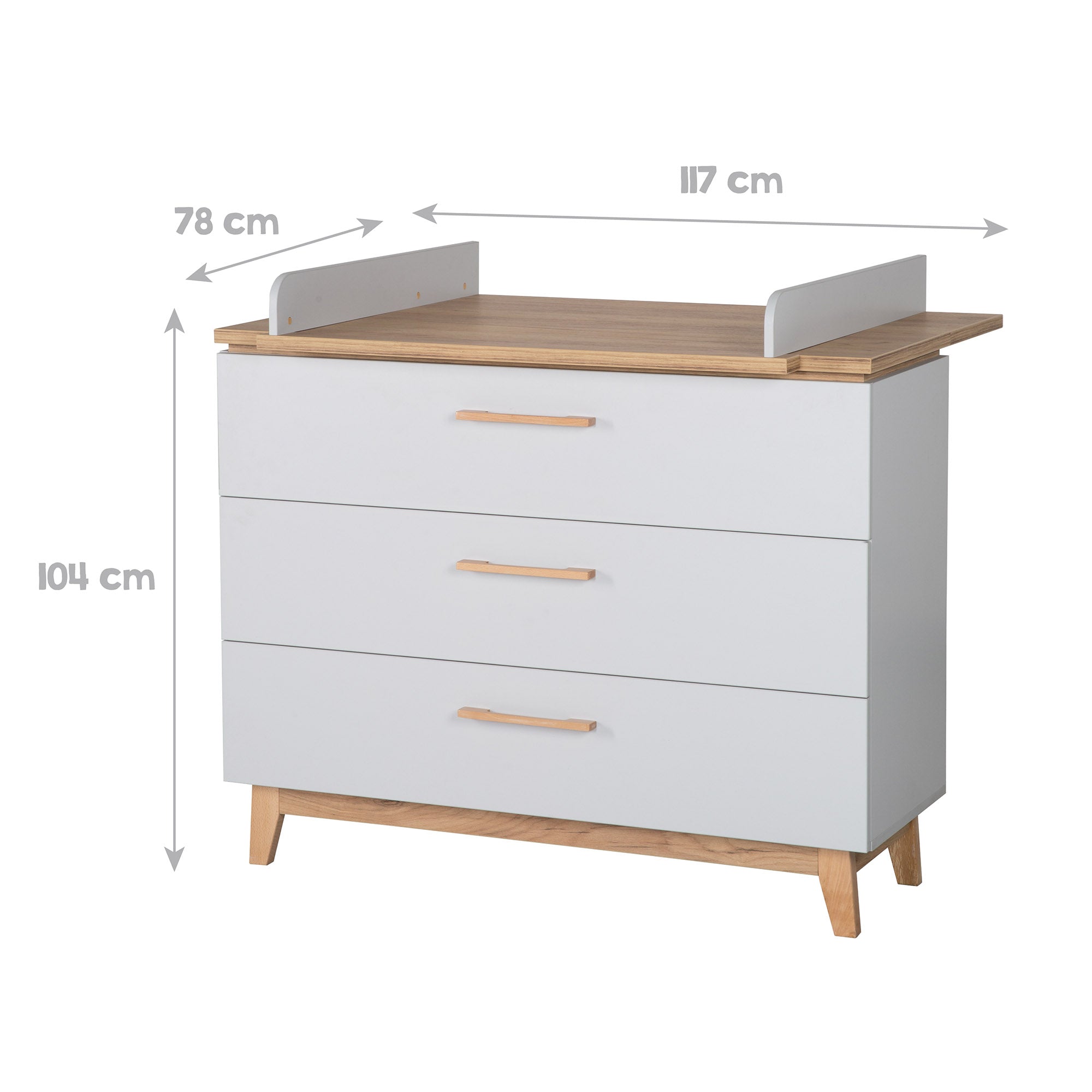 Roba 1731789 breite Wickelkommode Caro lichtgrau – Wickelkommode breit - Bild 4 Roba 1731789 breite Wickelkommode Caro lichtgrau – Wickelkommode breit - Produktbild 4