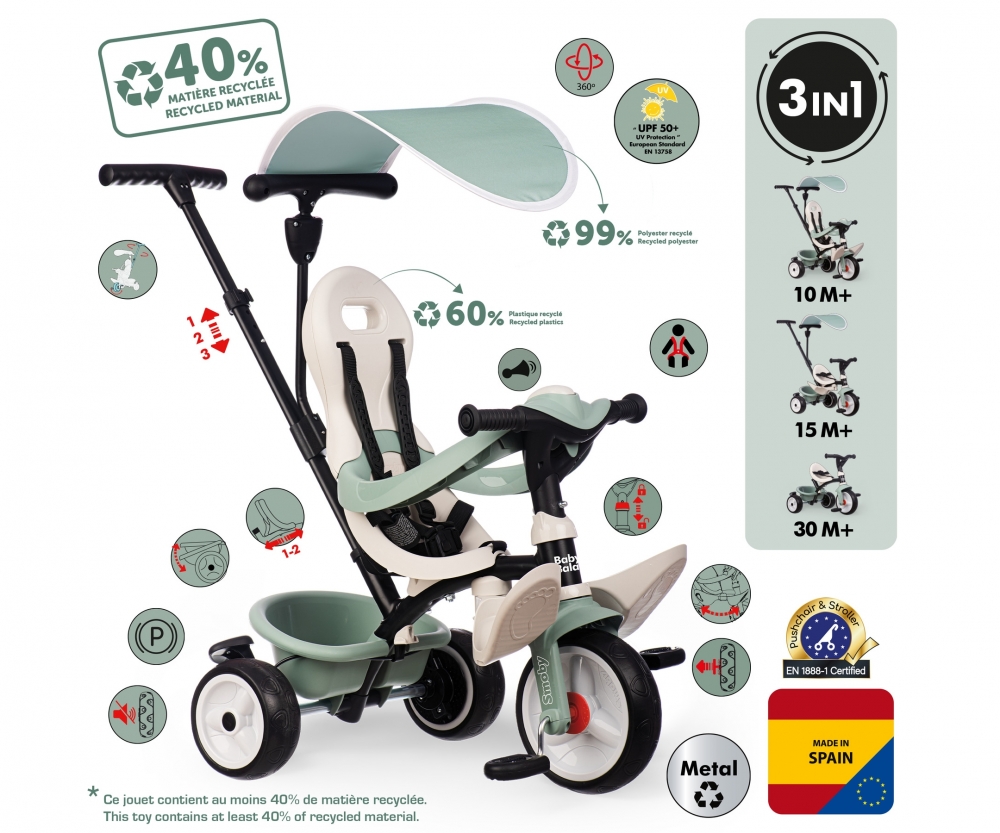 Smoby Smoby Life Dreirad Baby Balade Smoby Smoby Life Dreirad Baby Balade