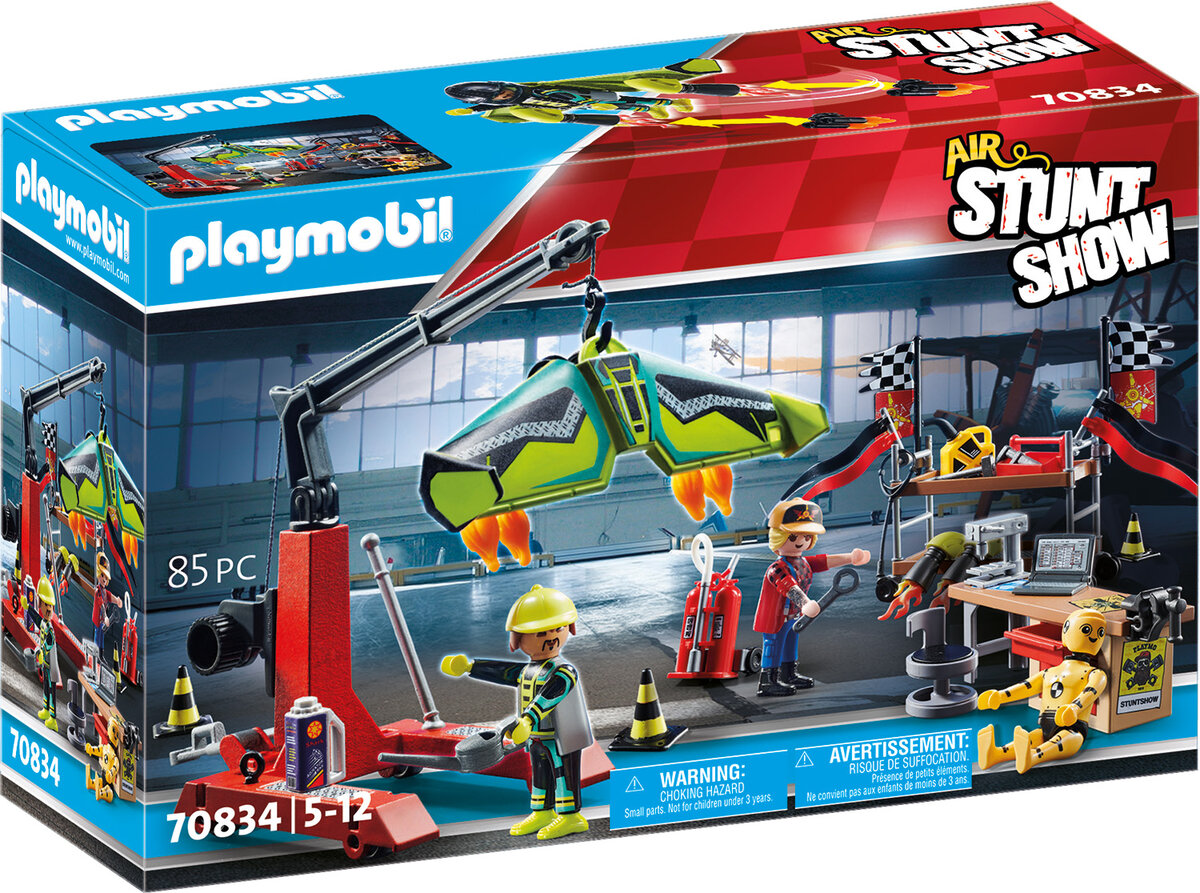 PLAYMOBIL 70834 Air Stuntshow Servicestation PLAYMOBIL, 70834, Air, Stuntshow, Servicestation, Person, Auto, Sportwagen, Transport, Fahrzeug