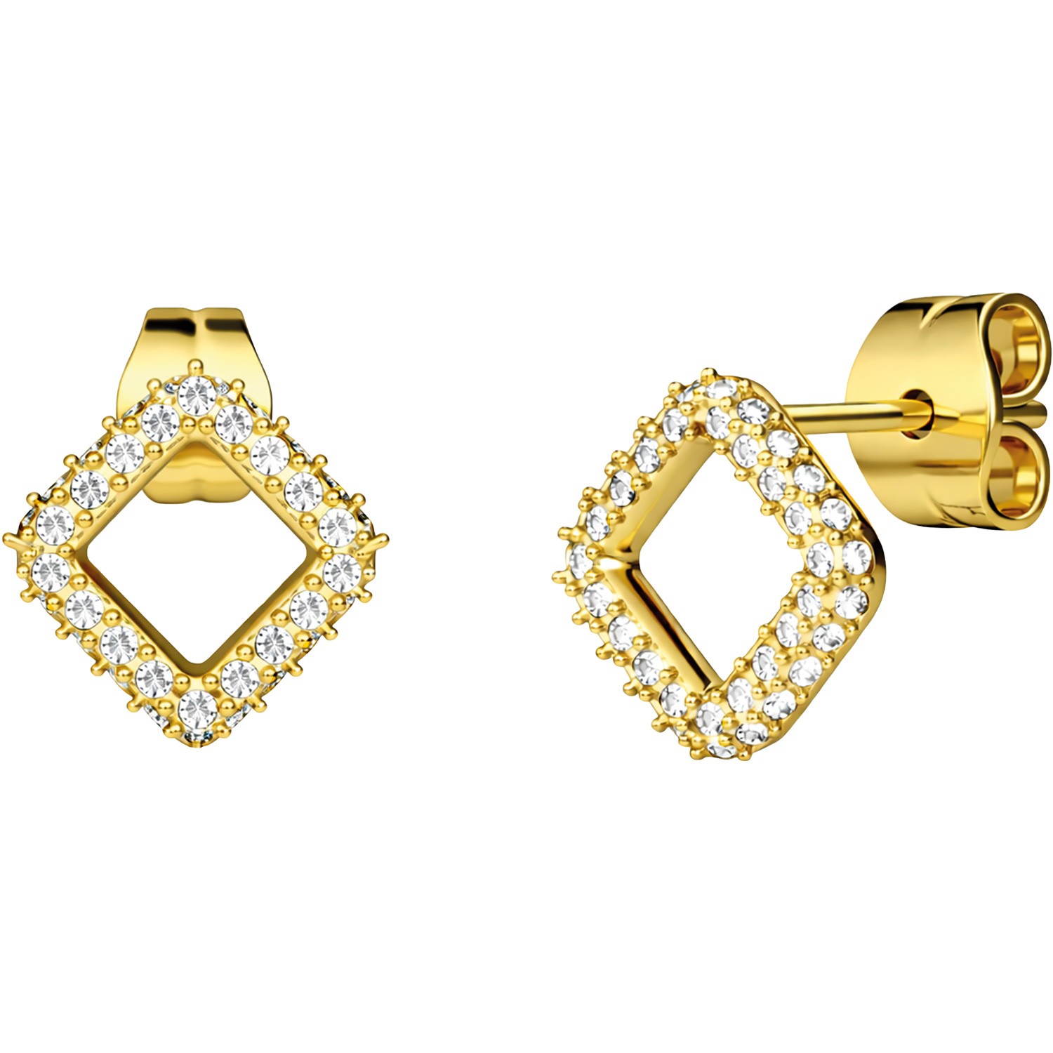 Bering 760-27-05 Ohrstecker, Arctic Pavé, Gold mit Steinen