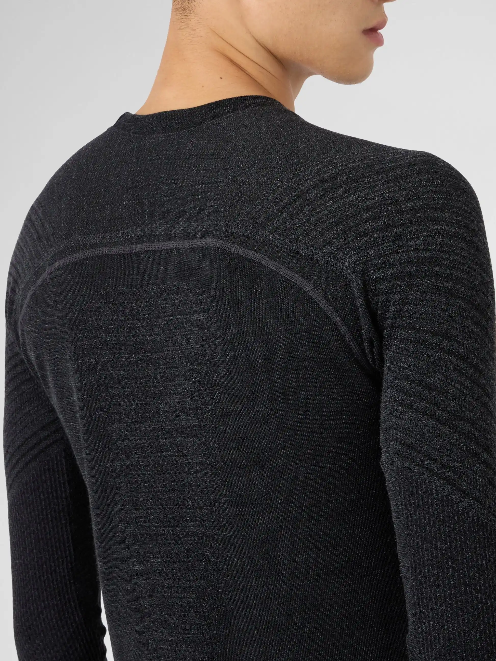 UYN Herren Cashmere Biotech UW Shirt LG_SL U100563J247 - Grey Rock/Schwarz GR. L/XL UYN Herren Cashmere Biotech UW Shirt LG_SL U100563J247 - Grey Rock/Schwarz GR. L/XL