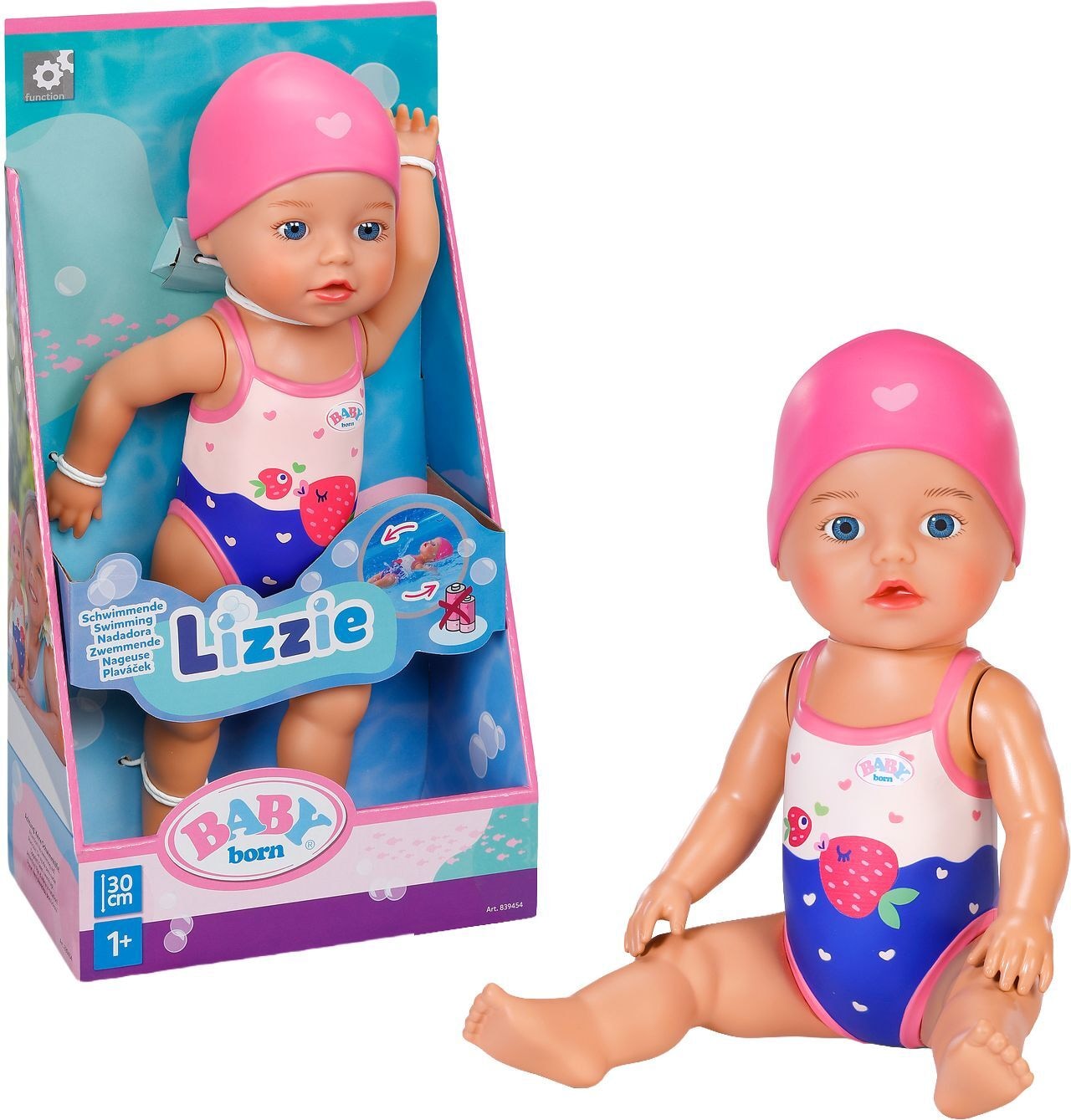 BABY born Schwimmende Lizzie 30cm - Zapf - ZAPF 839454 Produktfoto - Zapf - BABY born Schwimmende Lizzie 30cm - Modell ZAPF 839454 Produktbild fuer Online-Shop