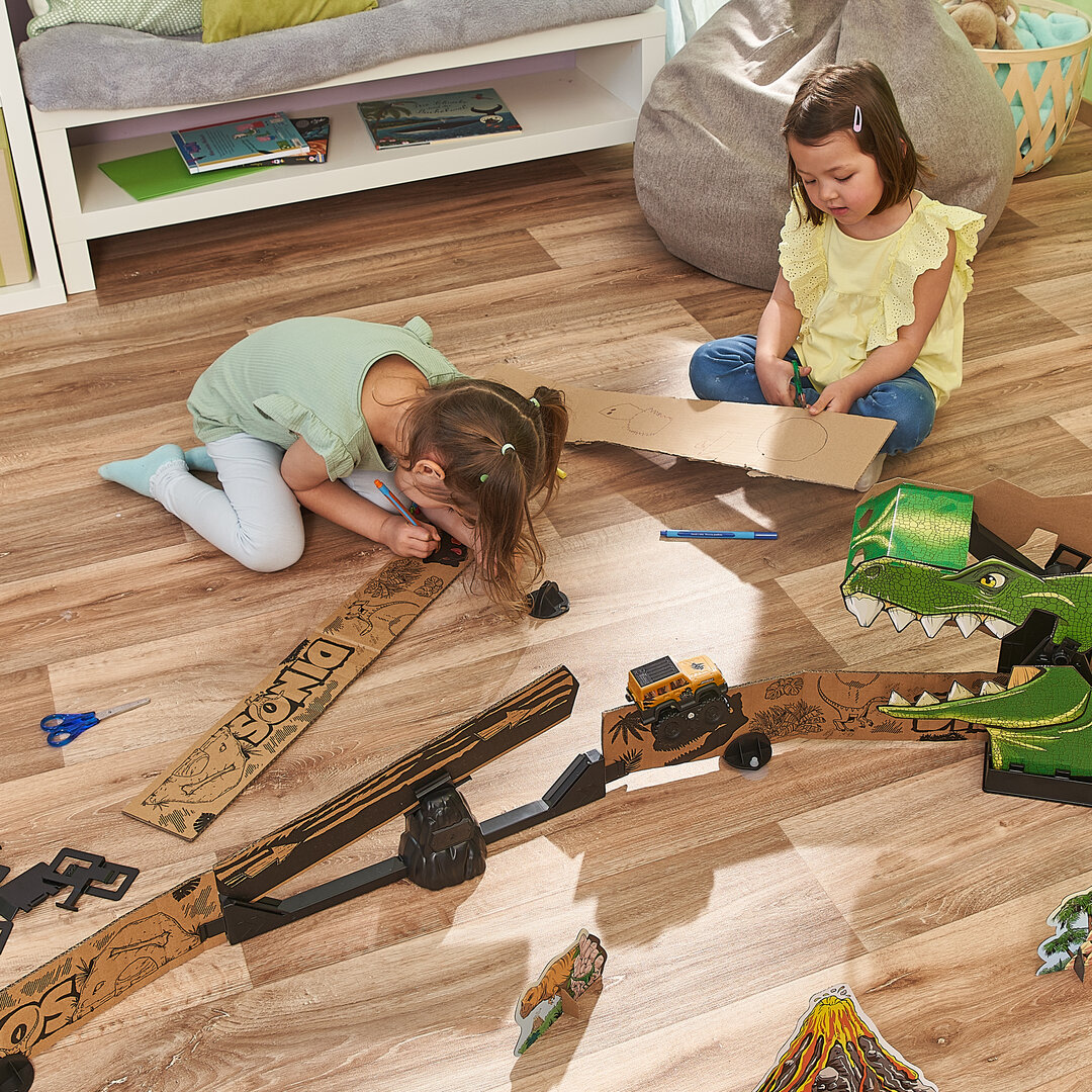 VTech Car-Board Racers - Dino-Adventure Set (80-563304) Holz, Fußboden, Bodenbeläge, Hartholz, Innenarchitektur