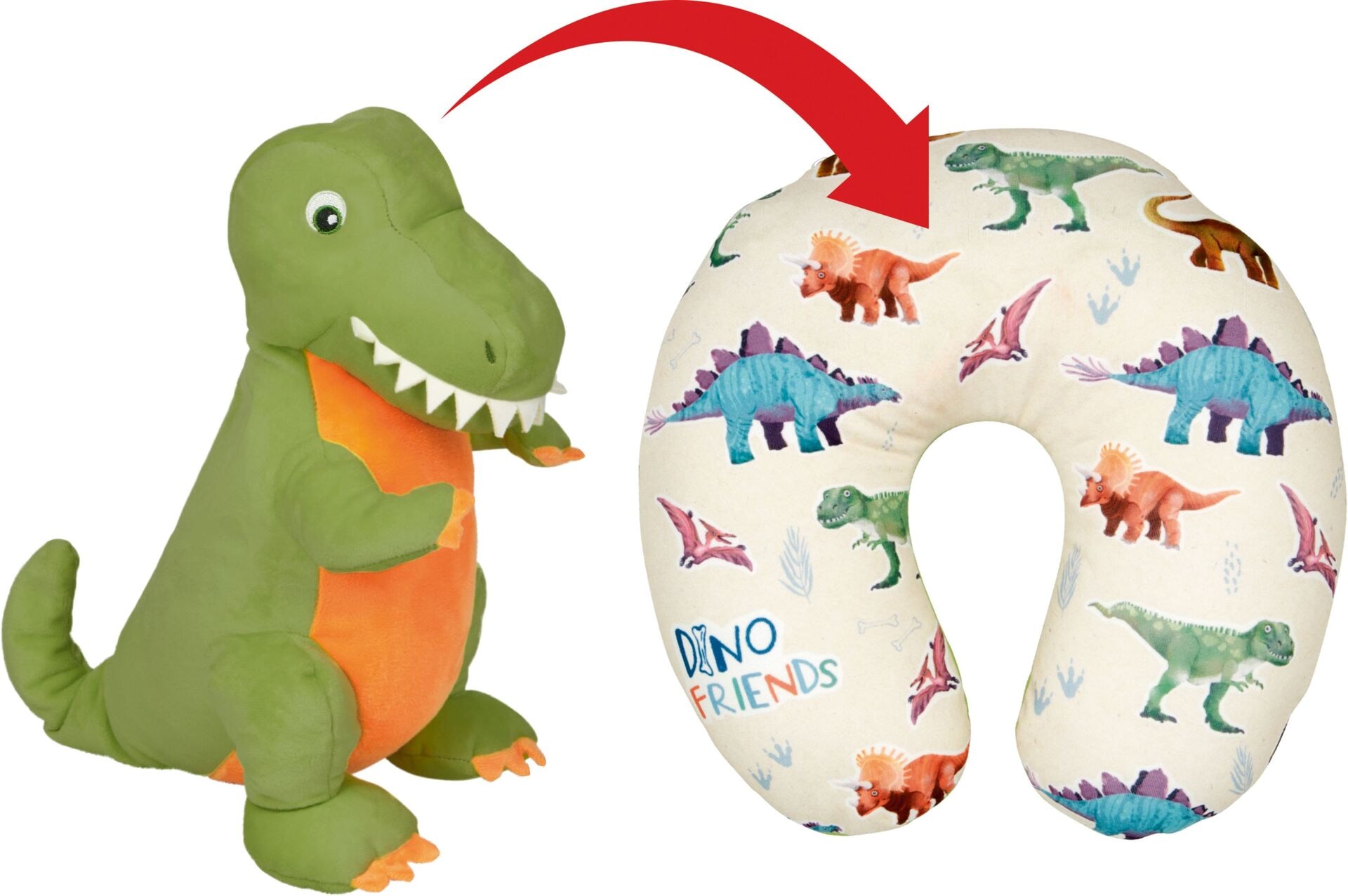 Produktfoto - Coppenrath Verlag GmbH & Co.KG - Dino-Nackenkissen - Modell COPPENRATH 22905
