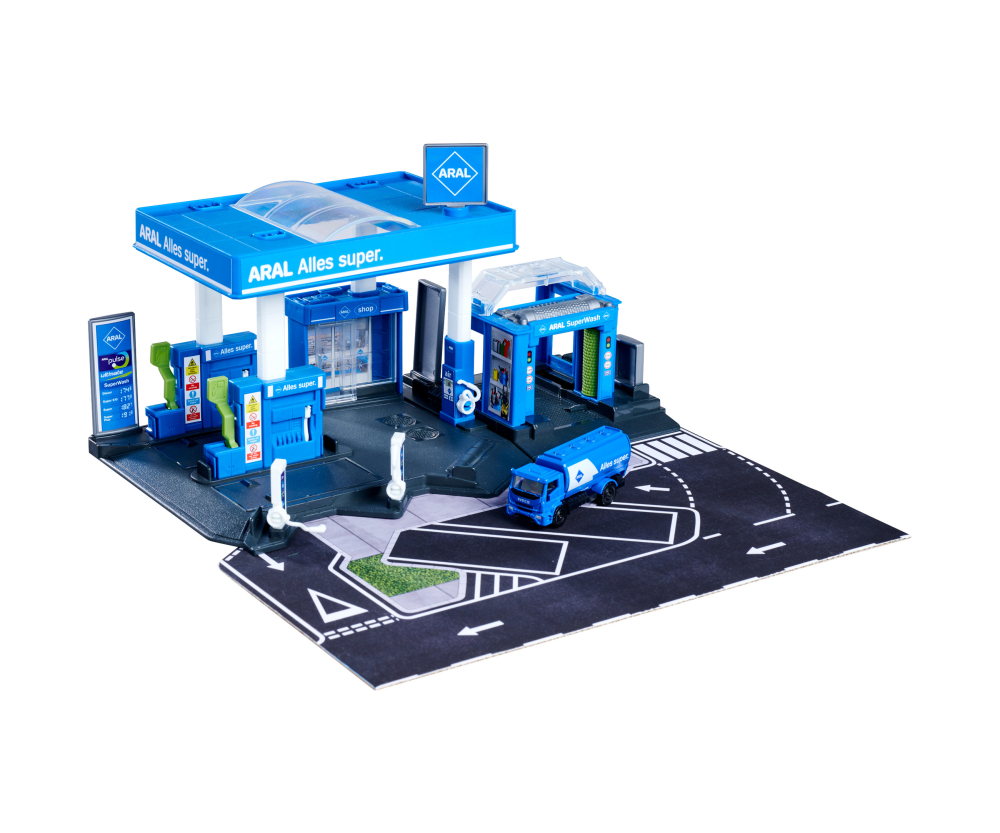 Majorette Petrol Station Aral + 1 Vehicle
