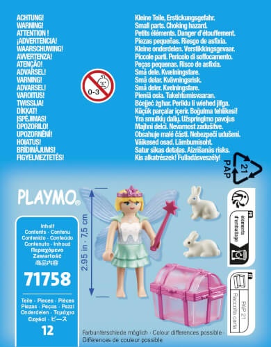 PLAYMOBIL 71758 - Special Plus: Zahnfee mit Zauberstab, Schatztruhe & Kaninchen Werbung, Plakat, Person, Figur, Puppe