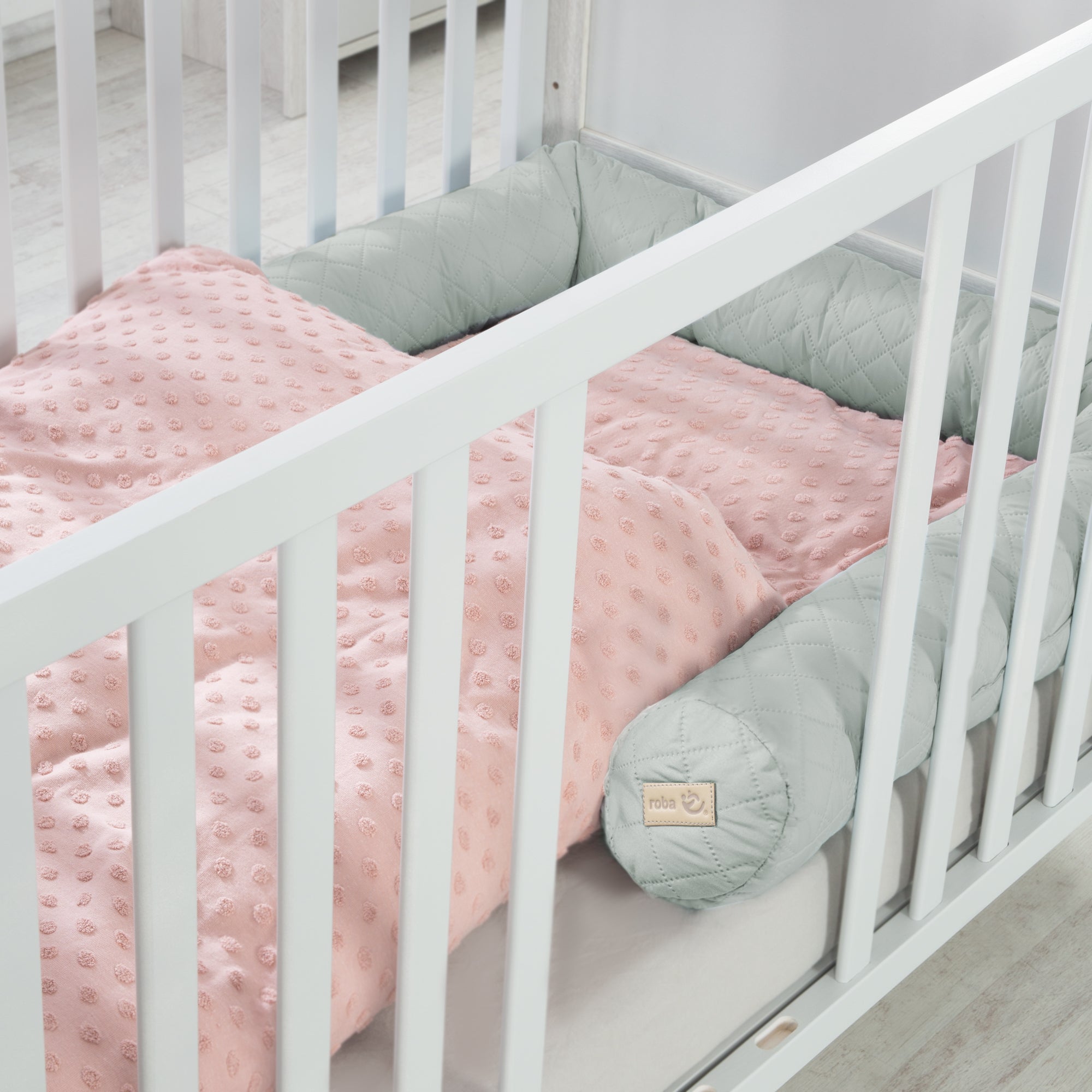 Roba 284100V241 Bettschlange roba Style Frosty green – Babynester - Bild 2 Roba 284100V241 Bettschlange roba Style Frosty green – Babynester - Produktbild 2
