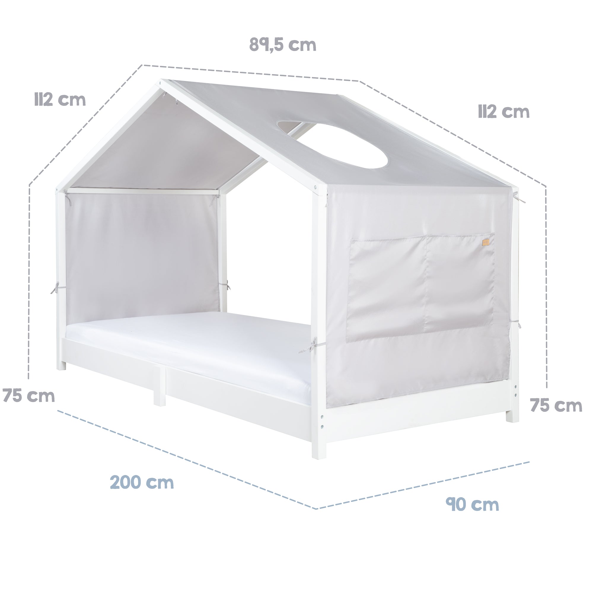 Roba 0286 Hausbettbezug neutral 90 x 200 cm grau – Bettenzubehör - Produktbild 6