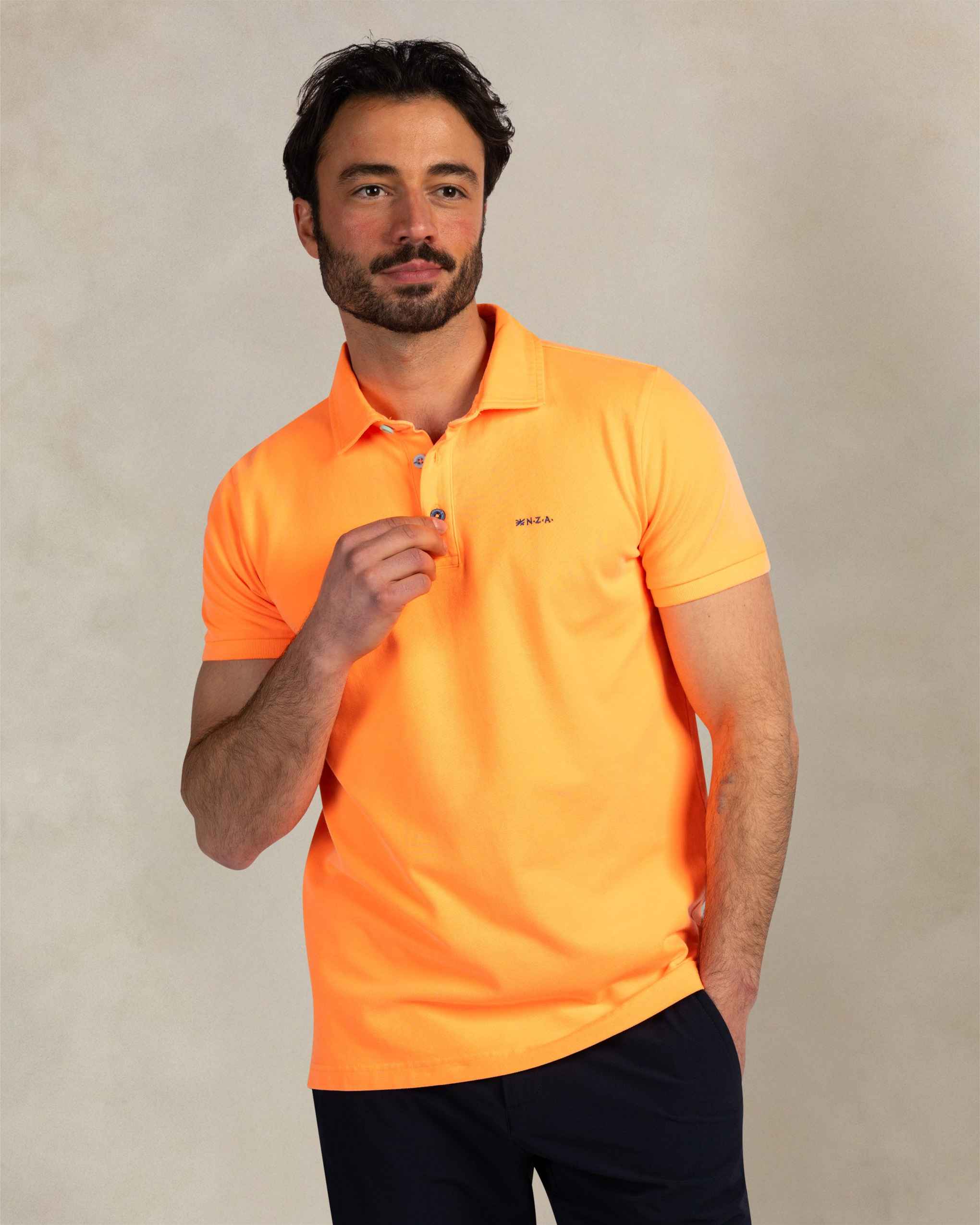 NZA 26CN150FM Poloshirt - Orange - Bild 5 NZA 26CN150FM Poloshirt - Orange - Bild 5