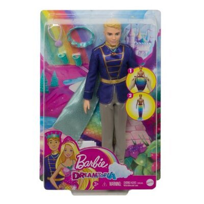 Barbie_Dreamtopia_2-In-1_Prinz_&_Meermann_Pup_GTF93, Figur, Puppe, Spielzeug, Barbie, Person