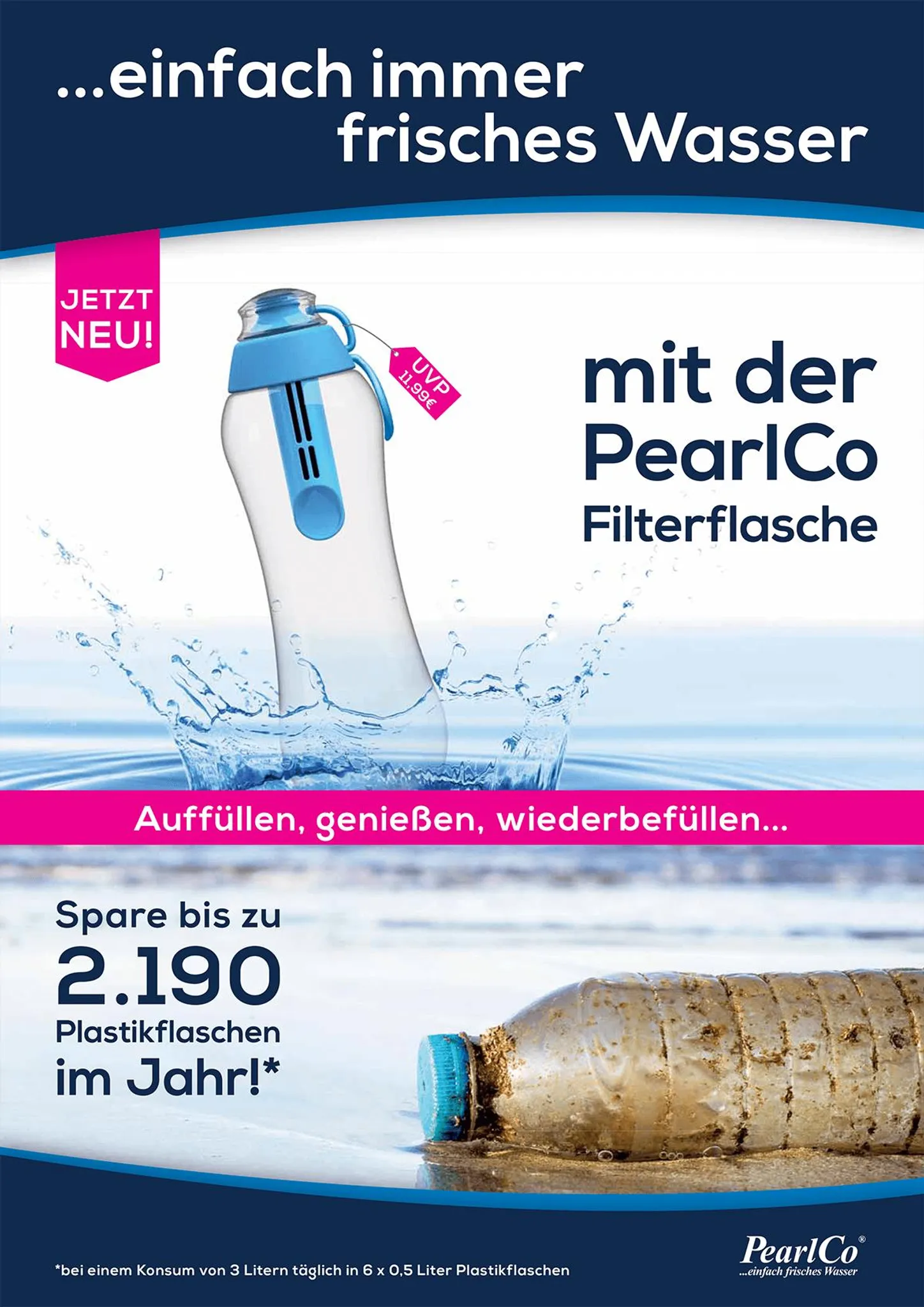 PEARLCO 250142 Trinkflasche SOFT 0,5 L Grün