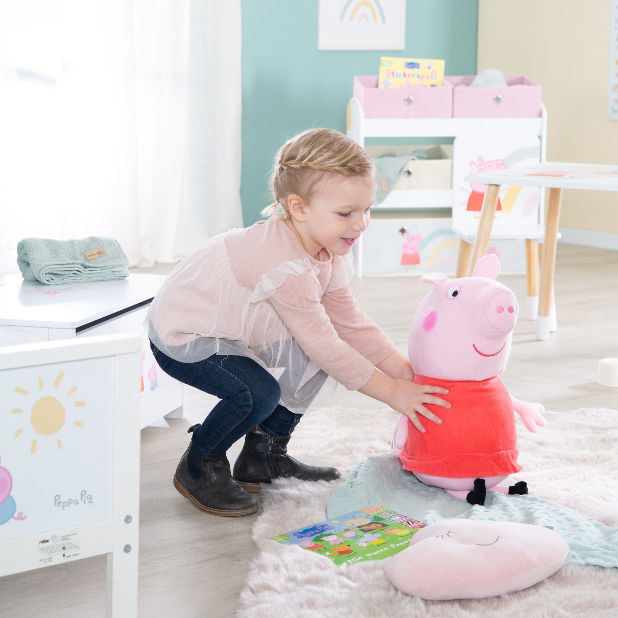 Roba 450100PP1 Messlatte Peppa Pig weiß – Spielmöbel - Bild 4 Roba 450100PP1 Messlatte Peppa Pig weiß – Spielmöbel - Produktbild 4