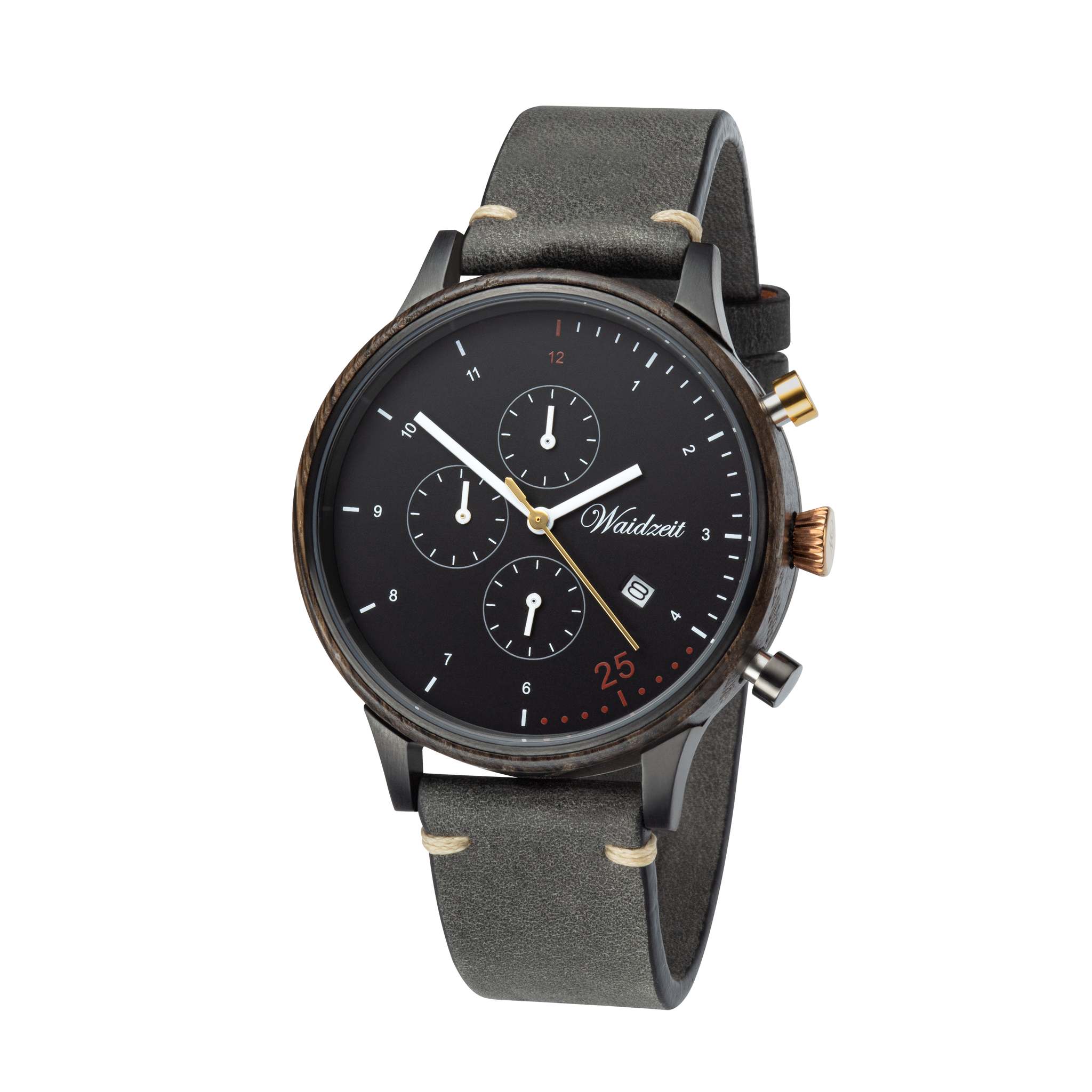 WAIDZEIT CO0120LEAG Herrenuhr Barista Oro Lederband