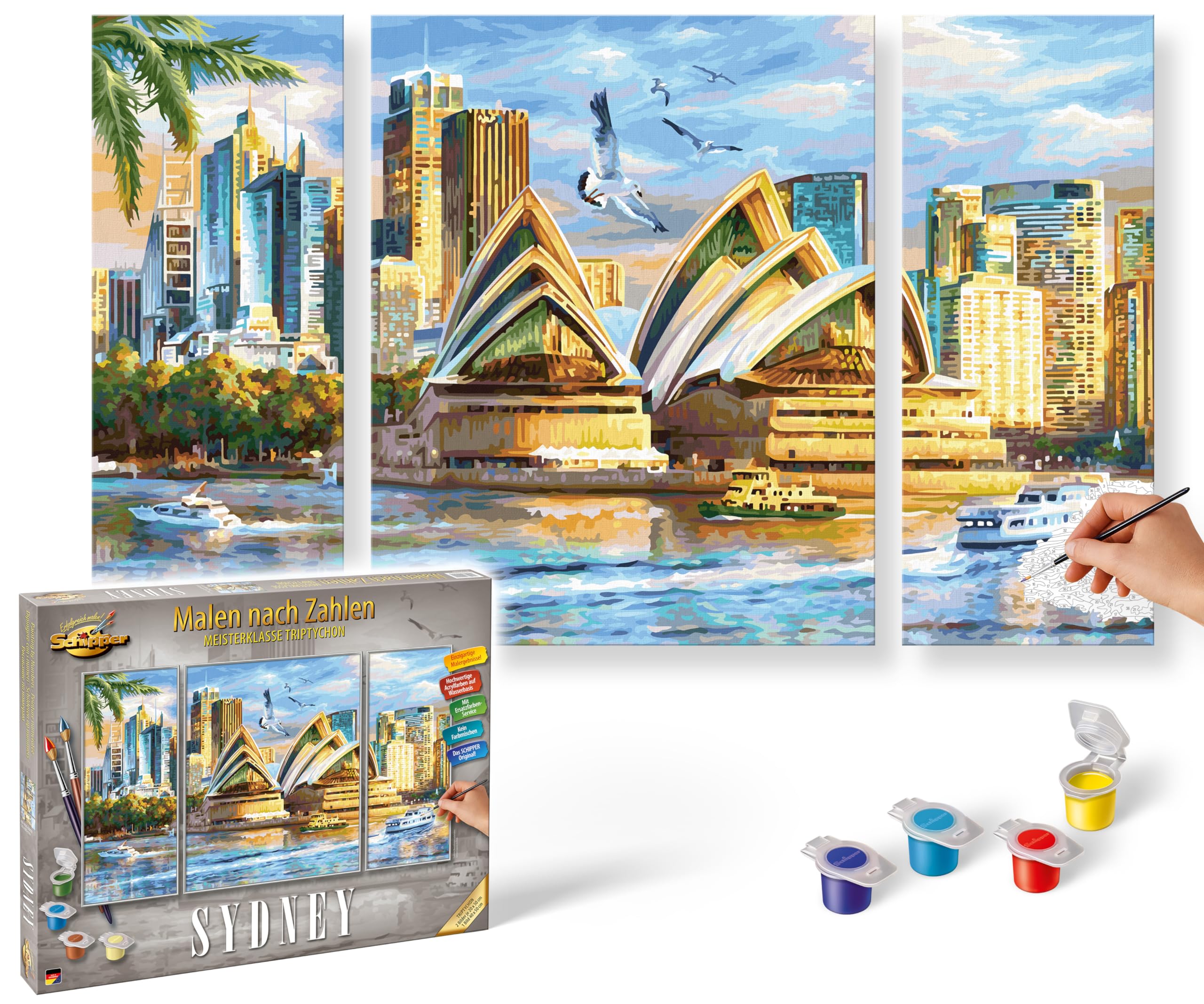 Schipper Mnz Sydney Malen Nach Zahlen Panorama-Set 609260909 Kunst, Collage, Stadt, Metropole, Person