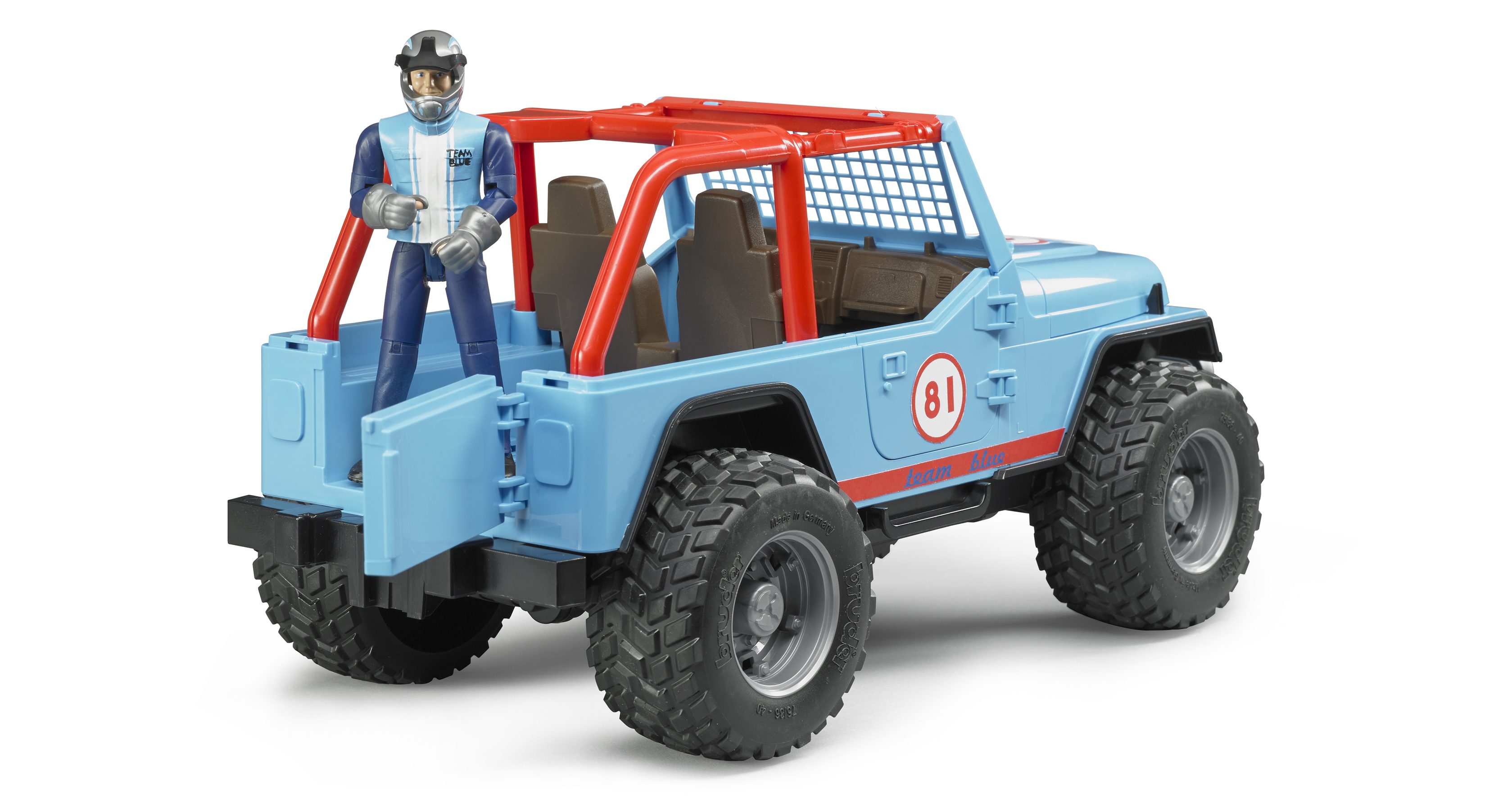 BRUDER 02541 - Jeep Cross Country Racer Blau mit Rennfahrer - Bild 2