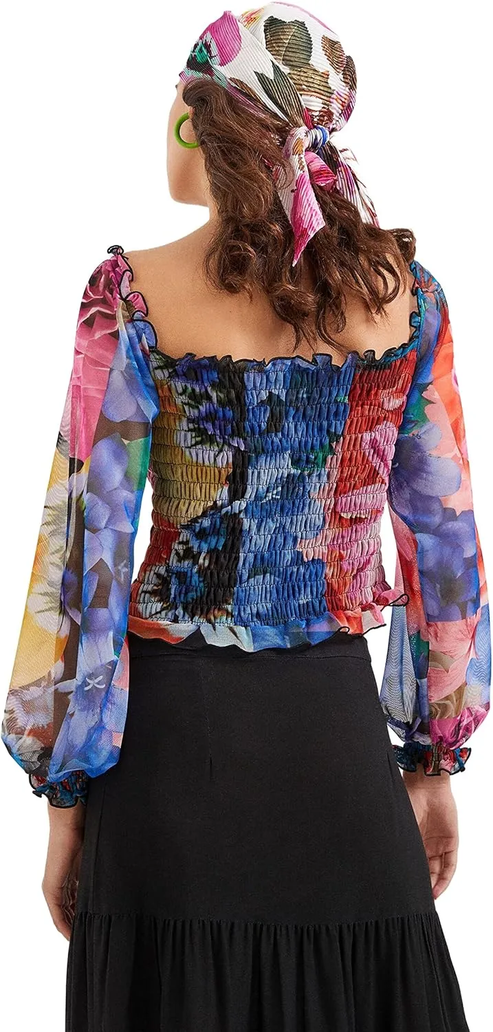 Desigual Damen Tüllshirt „TS Purple“ by M. Christian Lacroix - Mehrfarbig 22SWTK98 GR. XS Desigual Damen Tüllshirt „TS Purple“ by M. Christian Lacroix - Mehrfarbig 22SWTK98 GR. XS