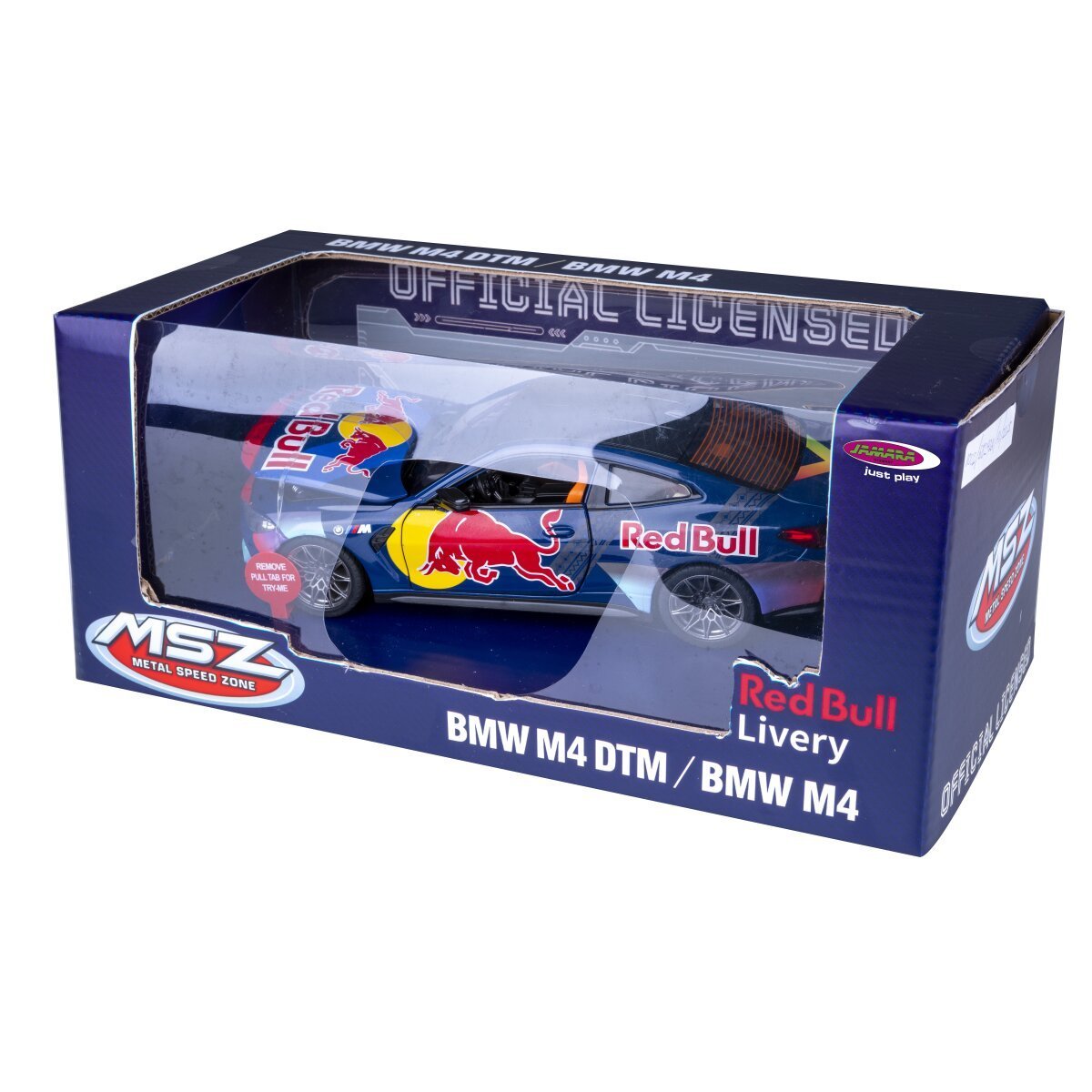 JAMARA BMW M4 Diecast 1:23 blau inkl. Knopfzellen ab 3 Jahren JAMARA BMW M4 Diecast 1:23 blau inkl. Knopfzellen ab 3 Jahren