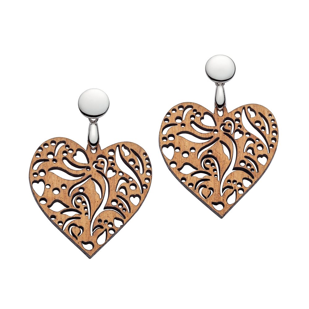 WAIDZEIT O12B Ohrringe Coeur de Fleur Barrique