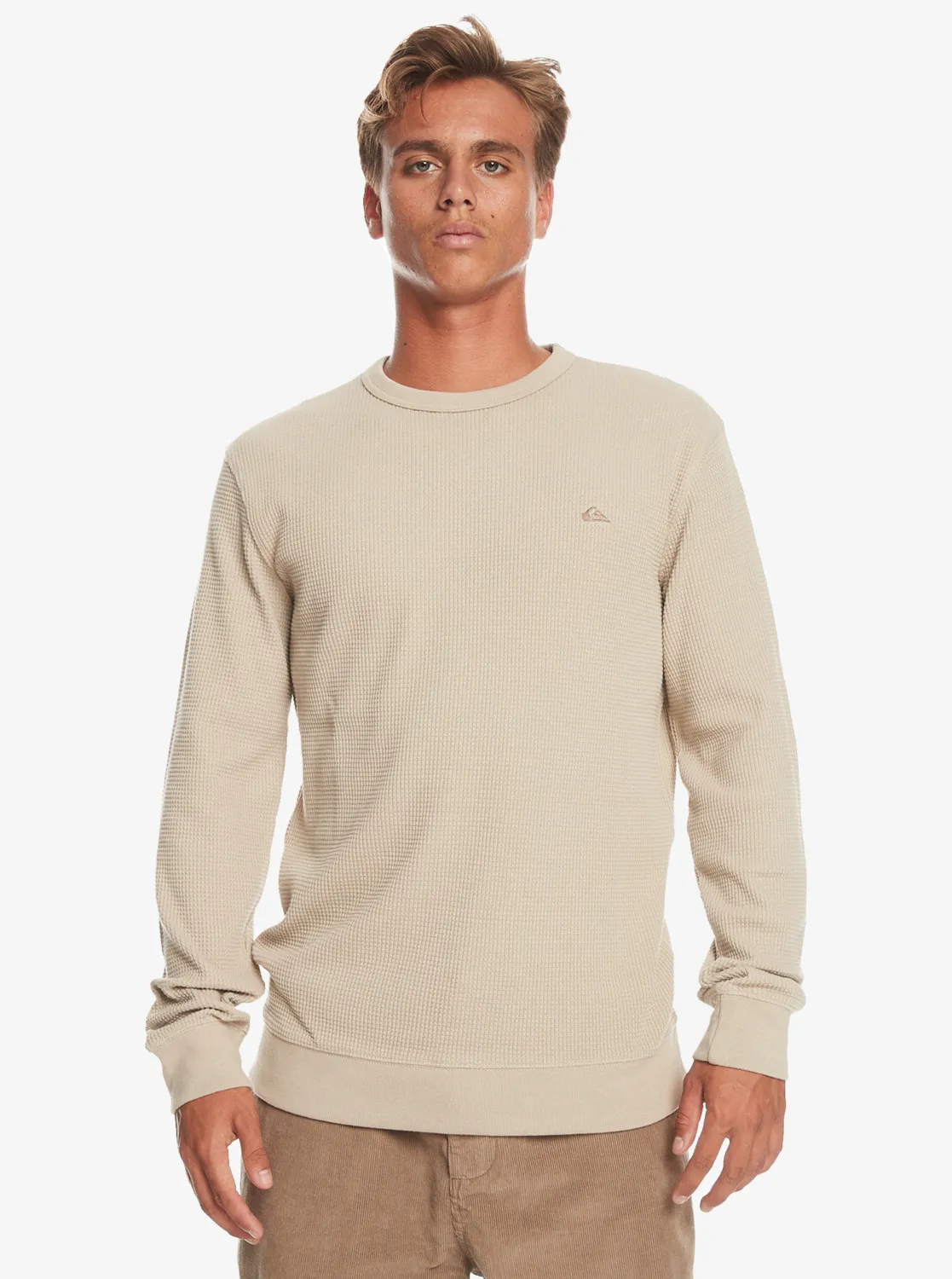 Quiksilver, Flanders, Waffle, Longsleeve, für, Männer, Taupe