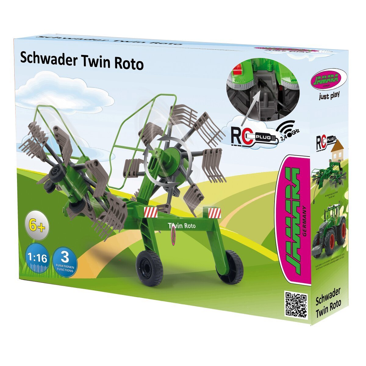 JAMARA Schwader Twin Roto für RC-Traktor 1:16 ab 6 Jahren