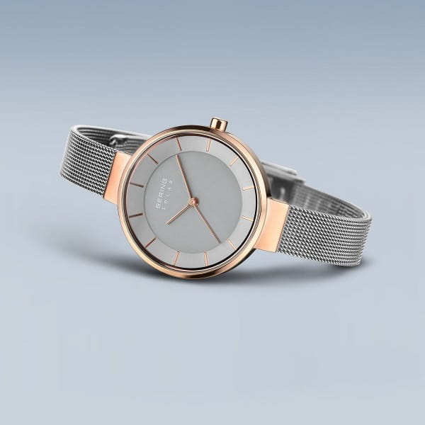 Bering 14631-369 Damenuhr, Milanaise/Solar, Grau Bering 14631-369 Damenuhr, Milanaise/Solar, Grau