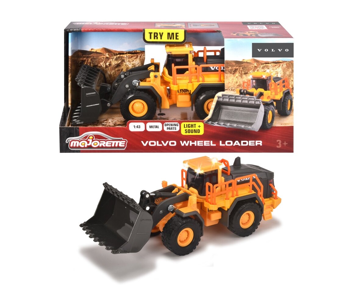 Majorette, Volvo, Wheel, Loader, 213723001, Maschine, Rad, Bulldozer