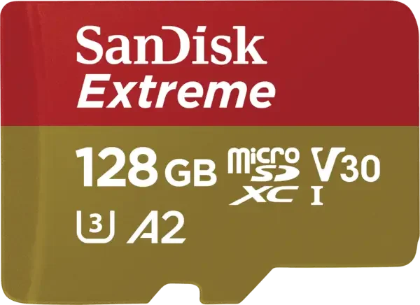 Sandisk_Extreme_microSDXC_128GB_190MB/s_A2_C10_V30_UHS_+_SD_Adapter