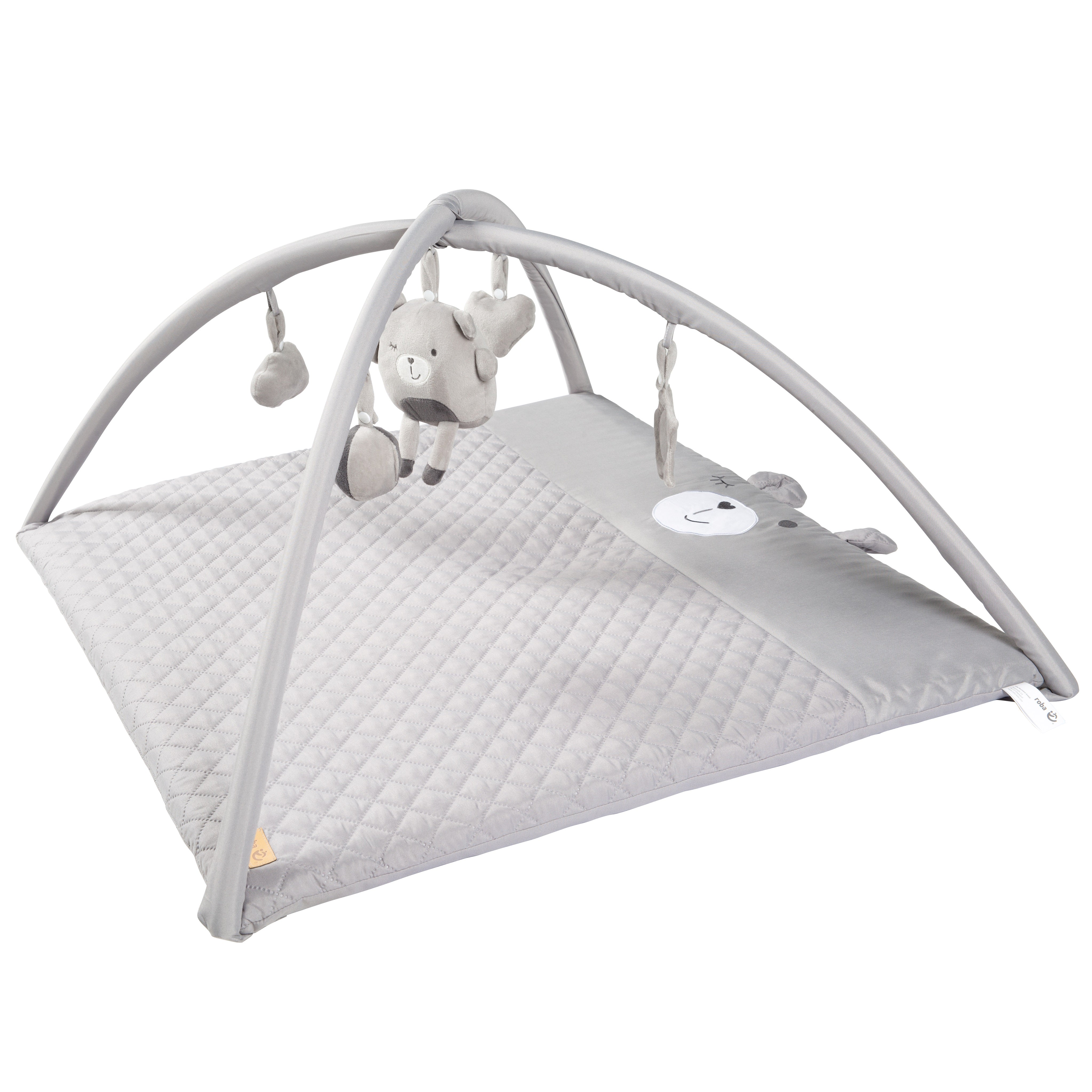 Roba 307075V230 Krabbeldecke mit Spielbogen grau – Krabbeldecken - Bild 1 Roba 307075V230 Krabbeldecke mit Spielbogen grau – Krabbeldecken - grau - Krabbeldecken - Produktbild 1