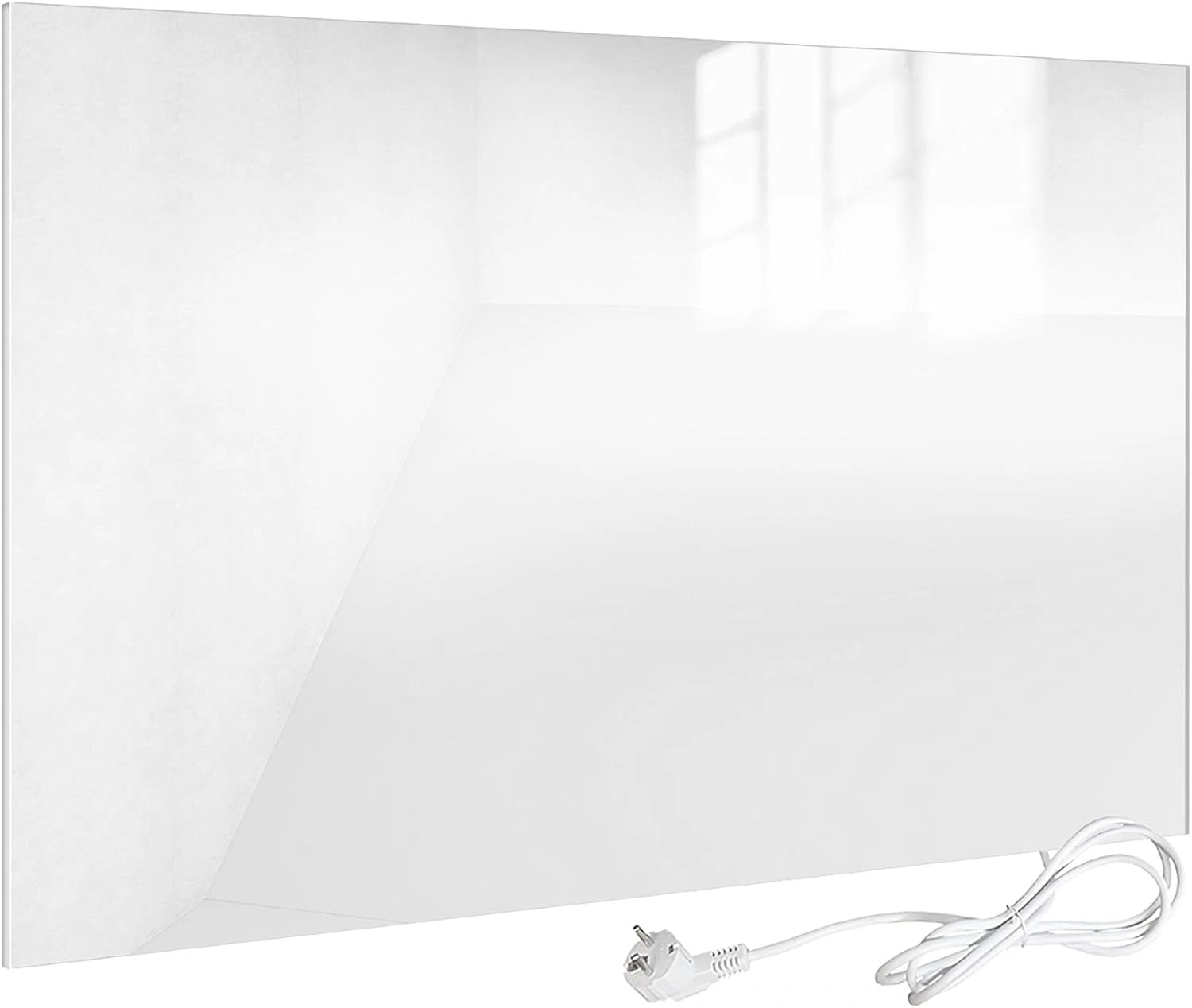 VIESTA® H450GW Infrarotheizung Glas Wandheizung 450 W – Infrarot Heizpaneel für Wandmontage, Weiß