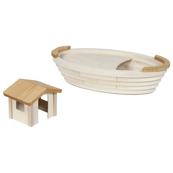 goki Holzstelzen Kleine Arche Noah - kompaktes Holzschiff mit abnehmbarem Deck & Kajüte goki Holzstelzen Kleine Arche Noah - kompaktes Holzschiff mit abnehmbarem Deck & Kajüte