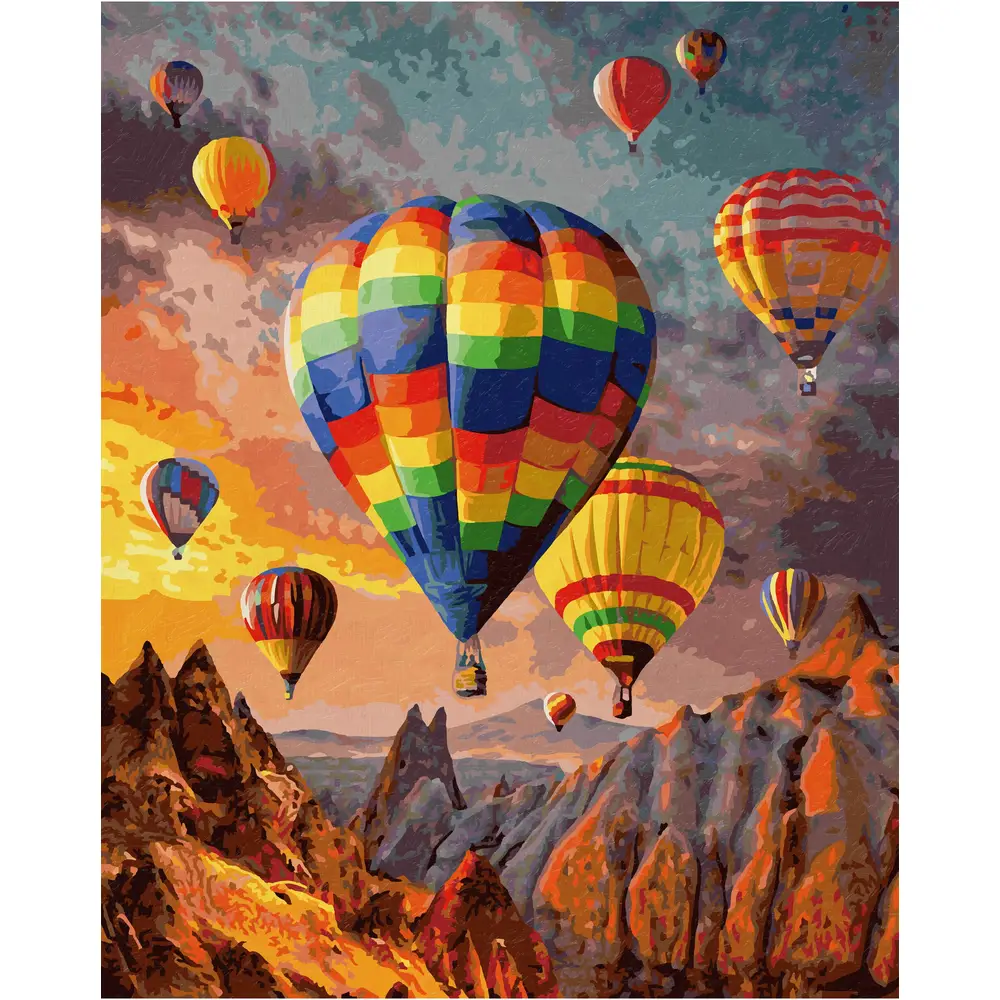 Malen nach Zahlen - Heißluftballons Malen nach Zahlen - Heißluftballons