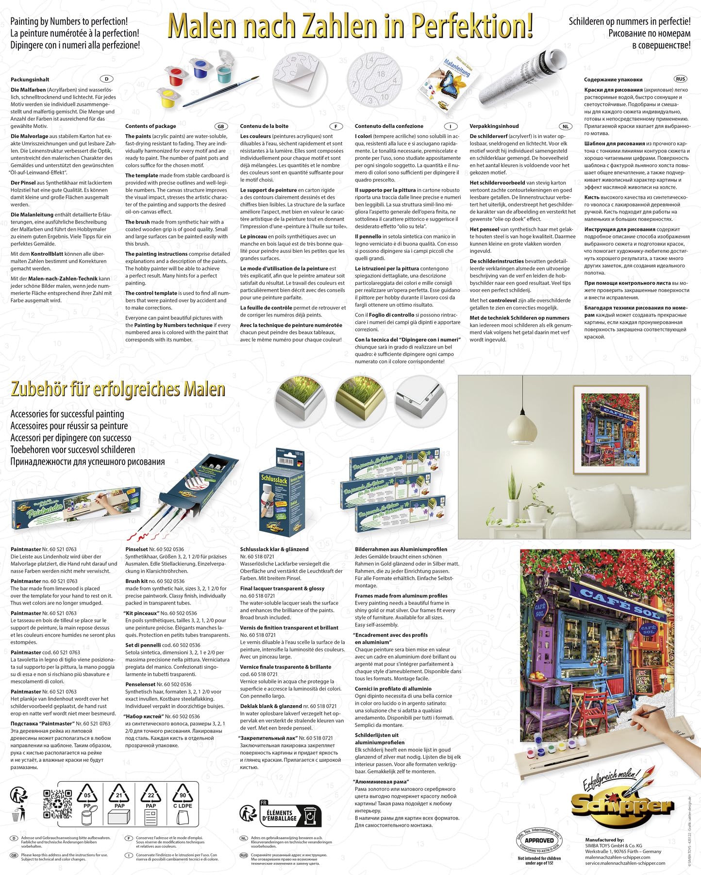 Schipper Mnz - Buntes Café - Farbenfrohes Malset Für Genießer 609130903 Werbung, Plakat, Seite, Text